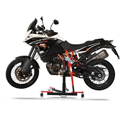 KTM 1090/1190 Adventure/R 13-18 Center Paddock Stand CS Power Evo - Red Motorcycle Lift Stand for Easy Maintenance & Tire Changes