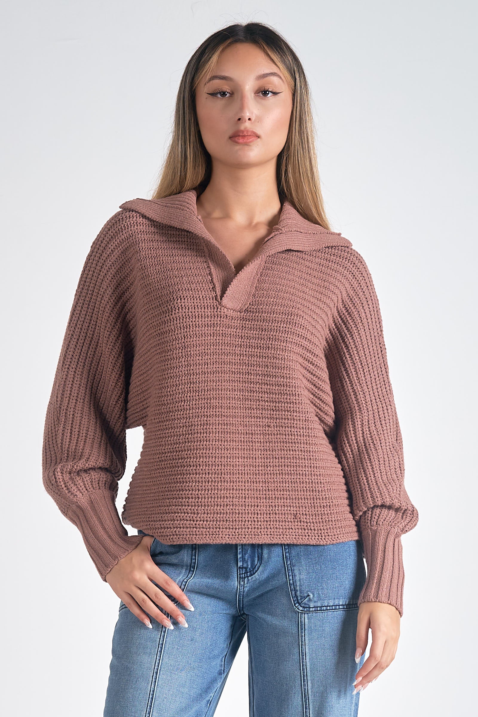 Women's Collared V-Neck Sweater - Soft Knit Pullover for Fall & Winter - Casual Office Wear & Weekend Outfits
