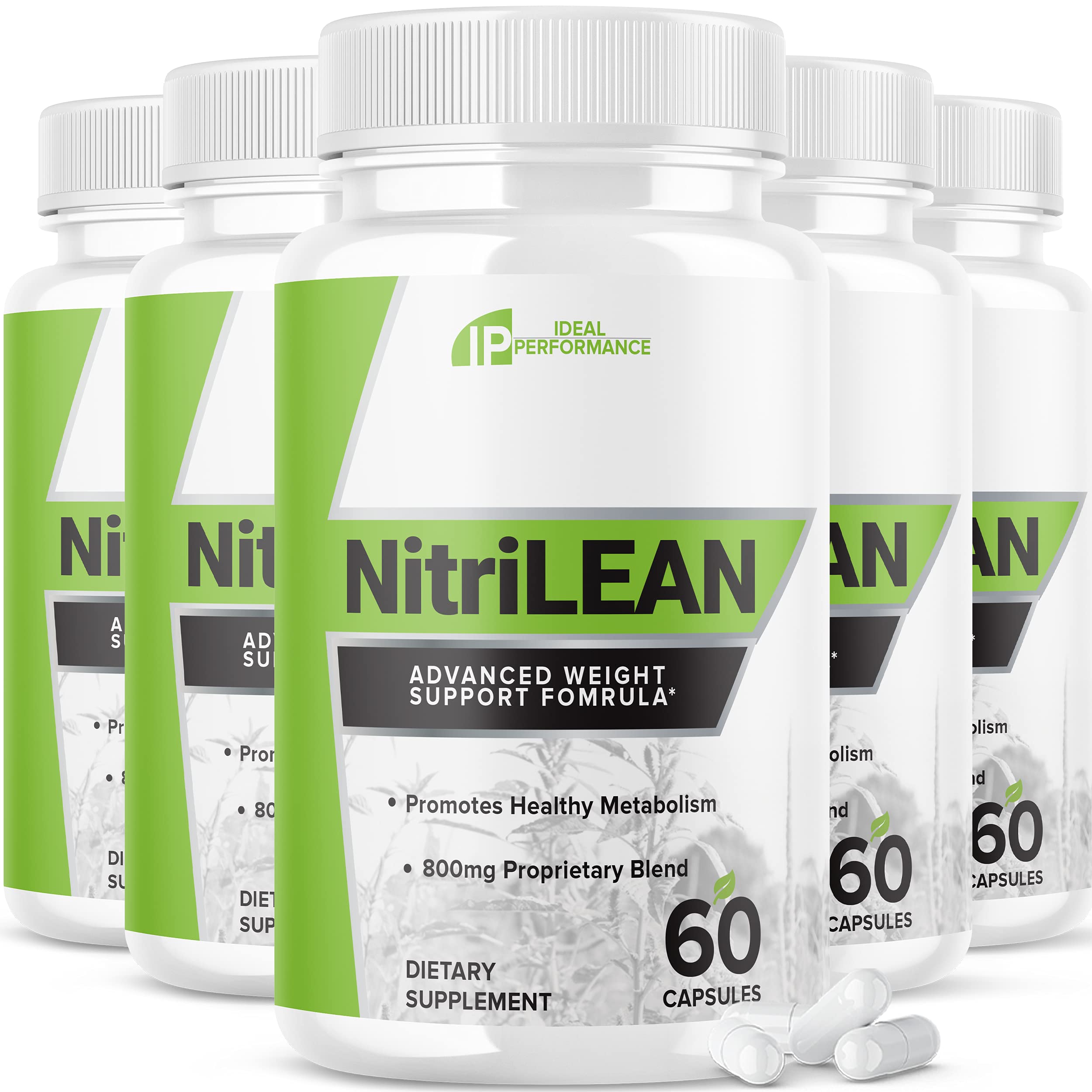 Nitrilean Supplement Pills (5 Pack, 300 Capsules) - Premium Nitrilean Tablets for Energy & Performance - Perfect for Fitness, Bodybuilding & Active Lifestyle