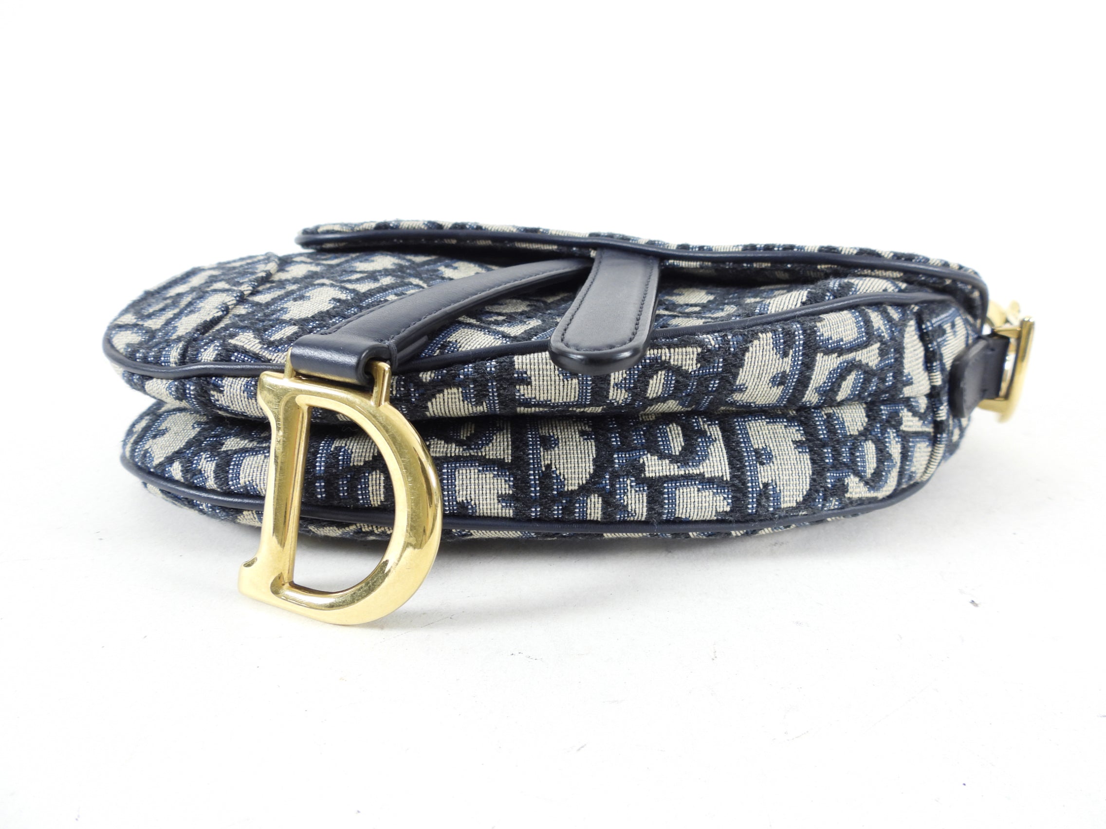 Dior Mini Saddle Bag in Oblique Jacquard with Adjustable Wide Shoulder Strap - Perfect for Everyday Use, Date Nights & Travel Accessories