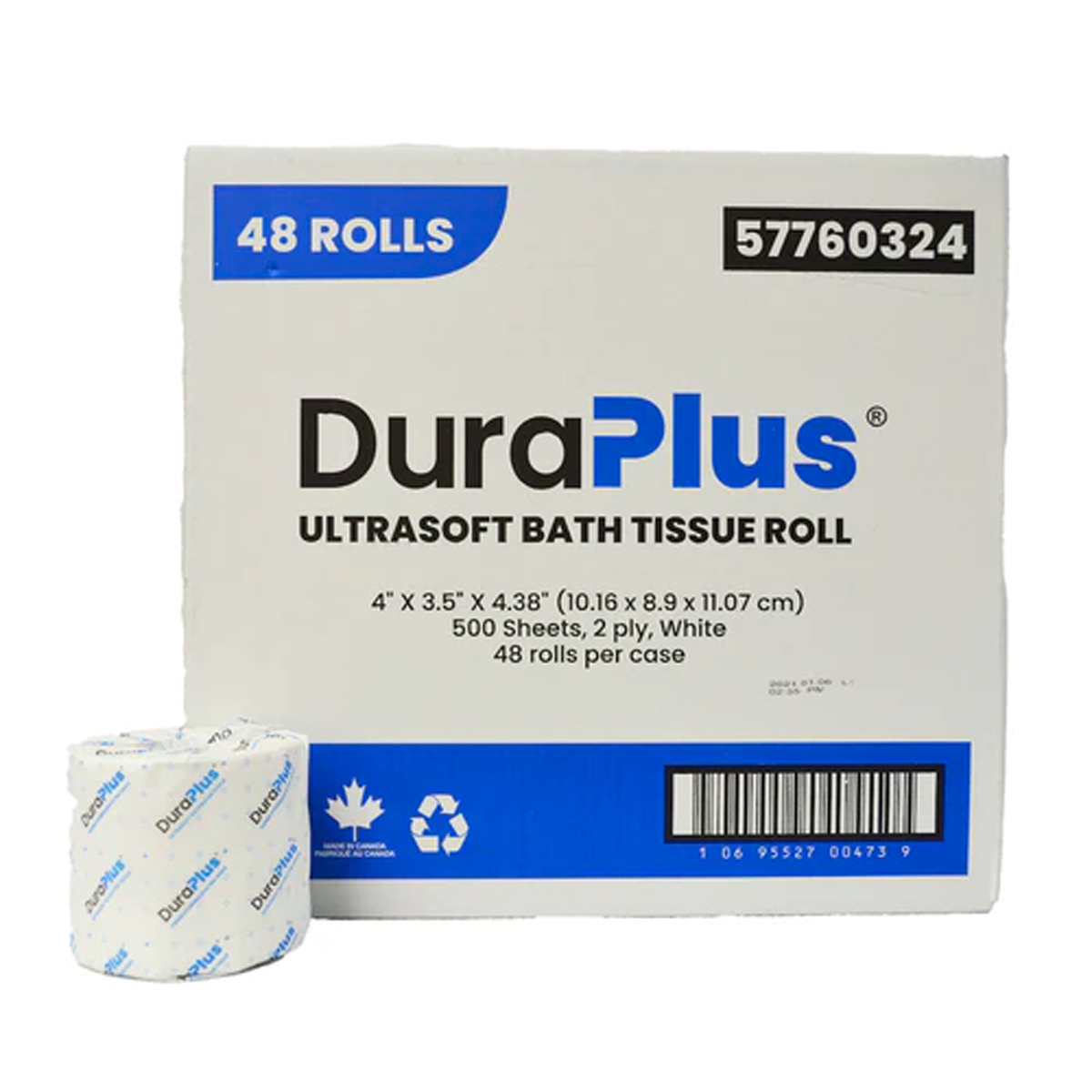 DuraPlus Ultra Soft 2-Ply Bathroom Tissue Rolls - 24 Pack | Gentle & Strong Toilet Paper for Home, Office & Travel Use