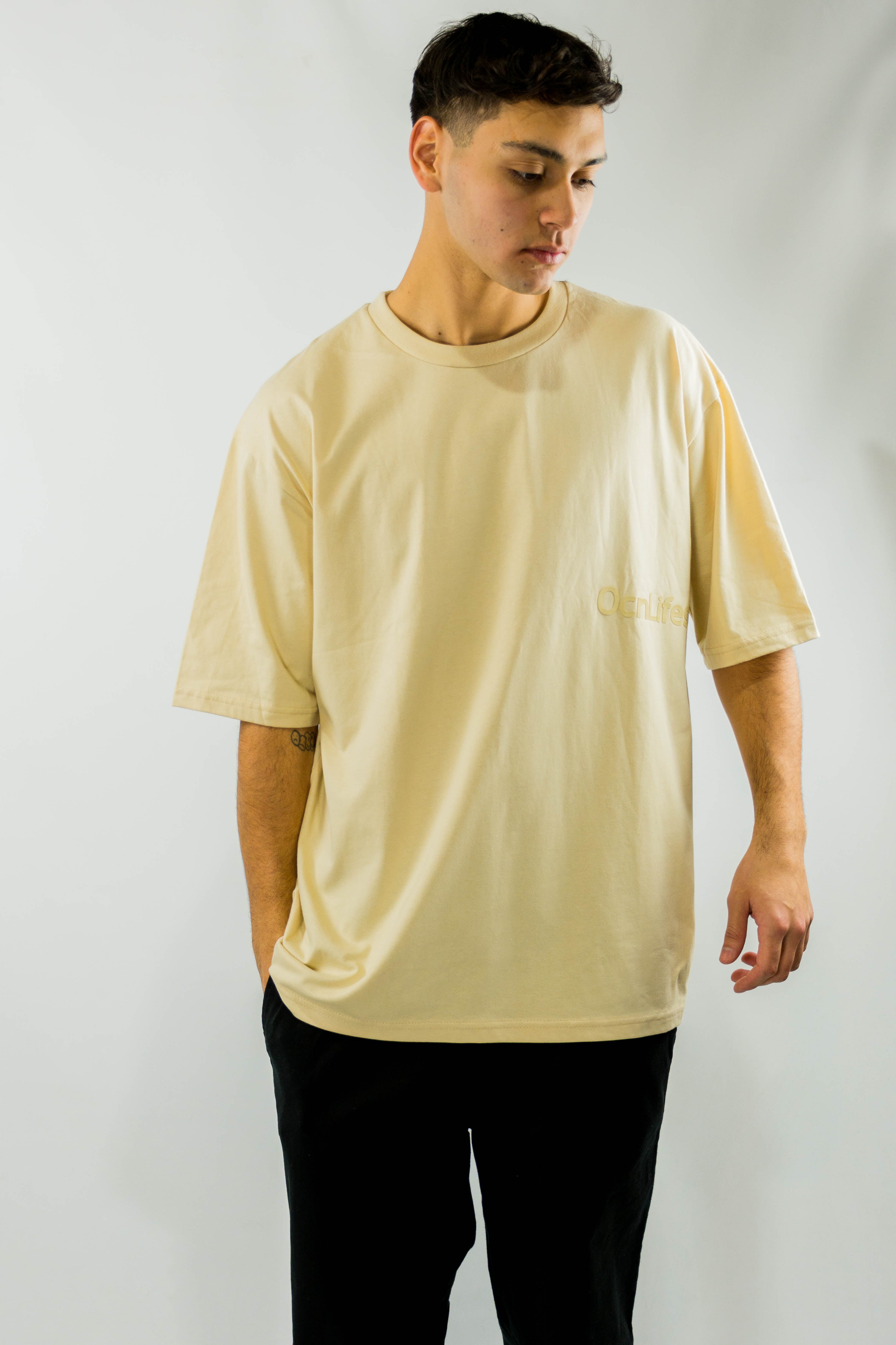 Oversized Relaxed Fit Ice Mist Men's Basic Code T-Shirt - Comfortable Casual Wear for Everyday, Street Style & Lounge
