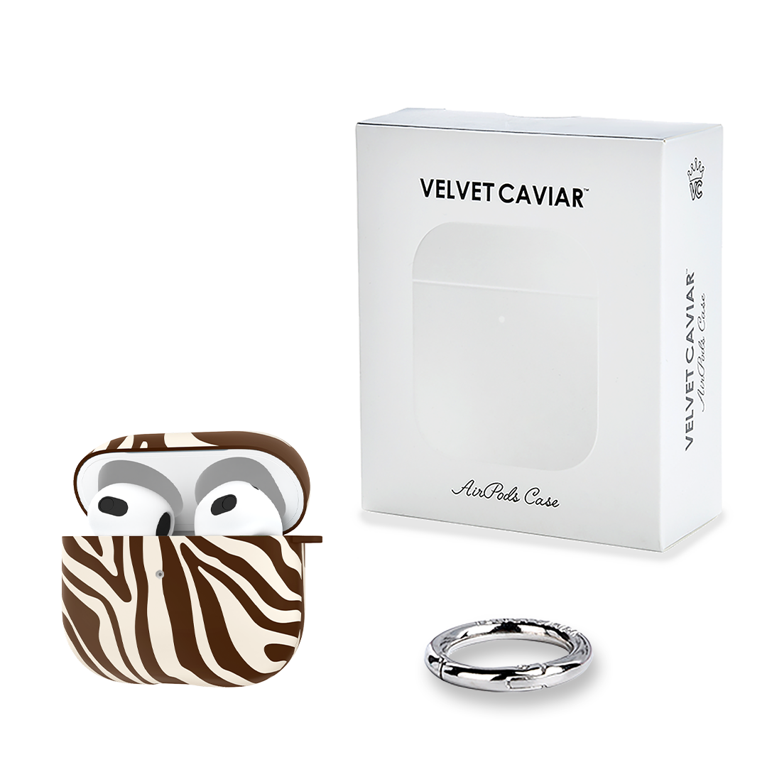 Premium Coco Zebra Pattern AirPods Case - Stylish Protective Cover for AirPods 1/2/3 & Pro - Perfect for Travel, Work & Everyday Use