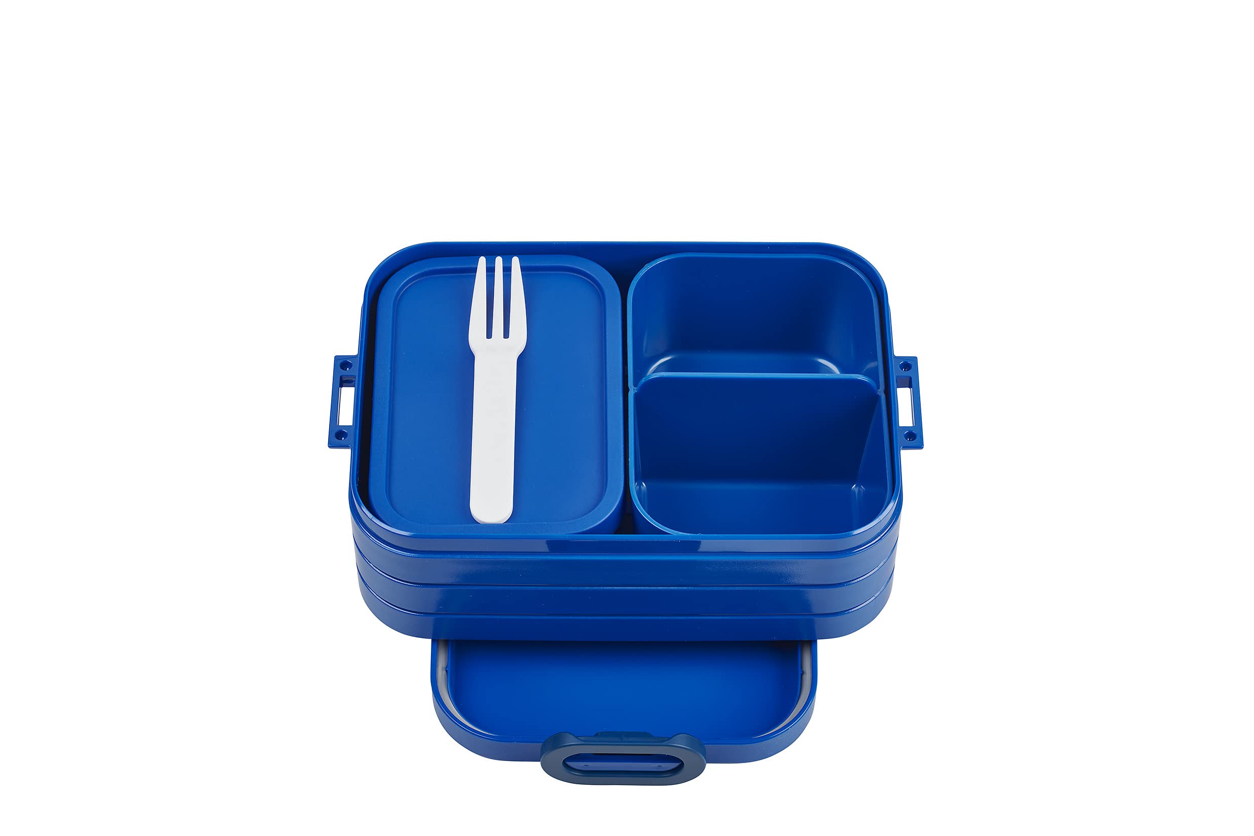 Mepal Bento Box Midi - Leakproof Sandwich & Snack Container for Adults - Perfect for 2 Sandwiches or 4 Bread Slices - Ideal for Office Lunch, School Meals & Picnics - Vivid Blue