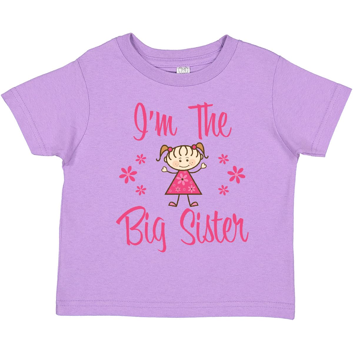 Inktastic Big Sister Toddler T-Shirt - Cute Sibling Matching Outfit for Toddler Girls - Perfect for Family Photos, Birthday Gifts & Sibling Bonding Moments