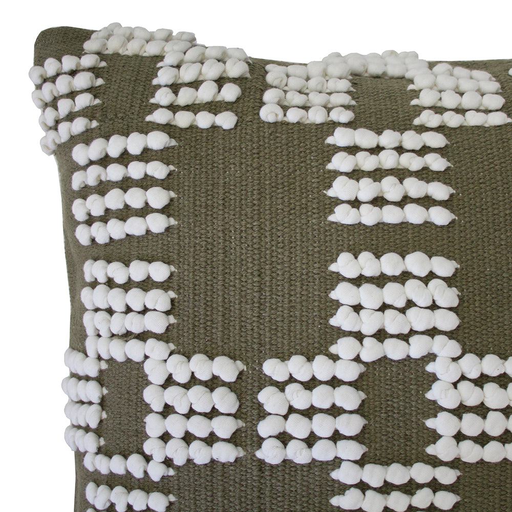 Premium Hastings Olive Square Filled Cushion - Soft & Comfortable Home Decor Pillow for Sofa, Bed, or Chair - Perfect for Living Room, Bedroom, and Office Relaxation