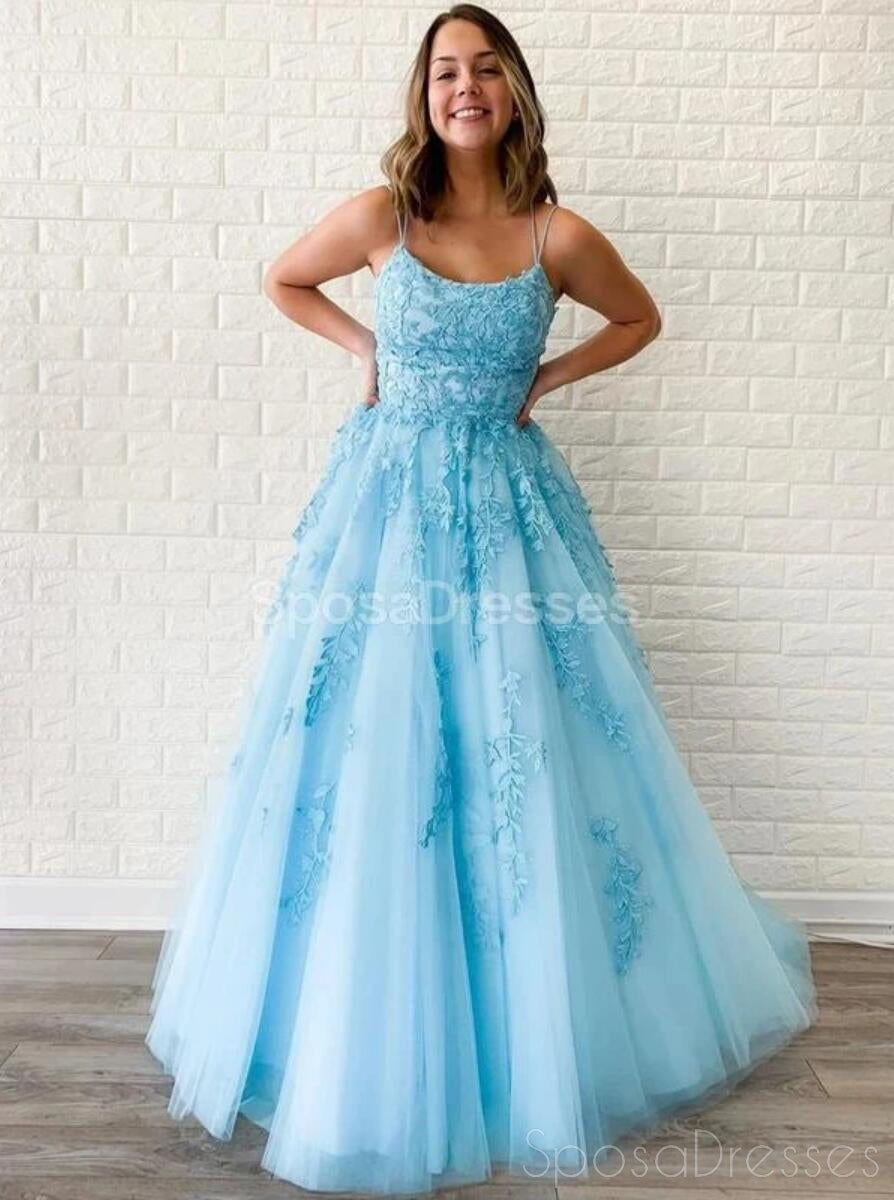 Elegant A-Line Lace Beaded Spaghetti Straps Evening Prom Dress for Women - Perfect for Homecoming, Formal Parties & Special Occasions | Style 12188