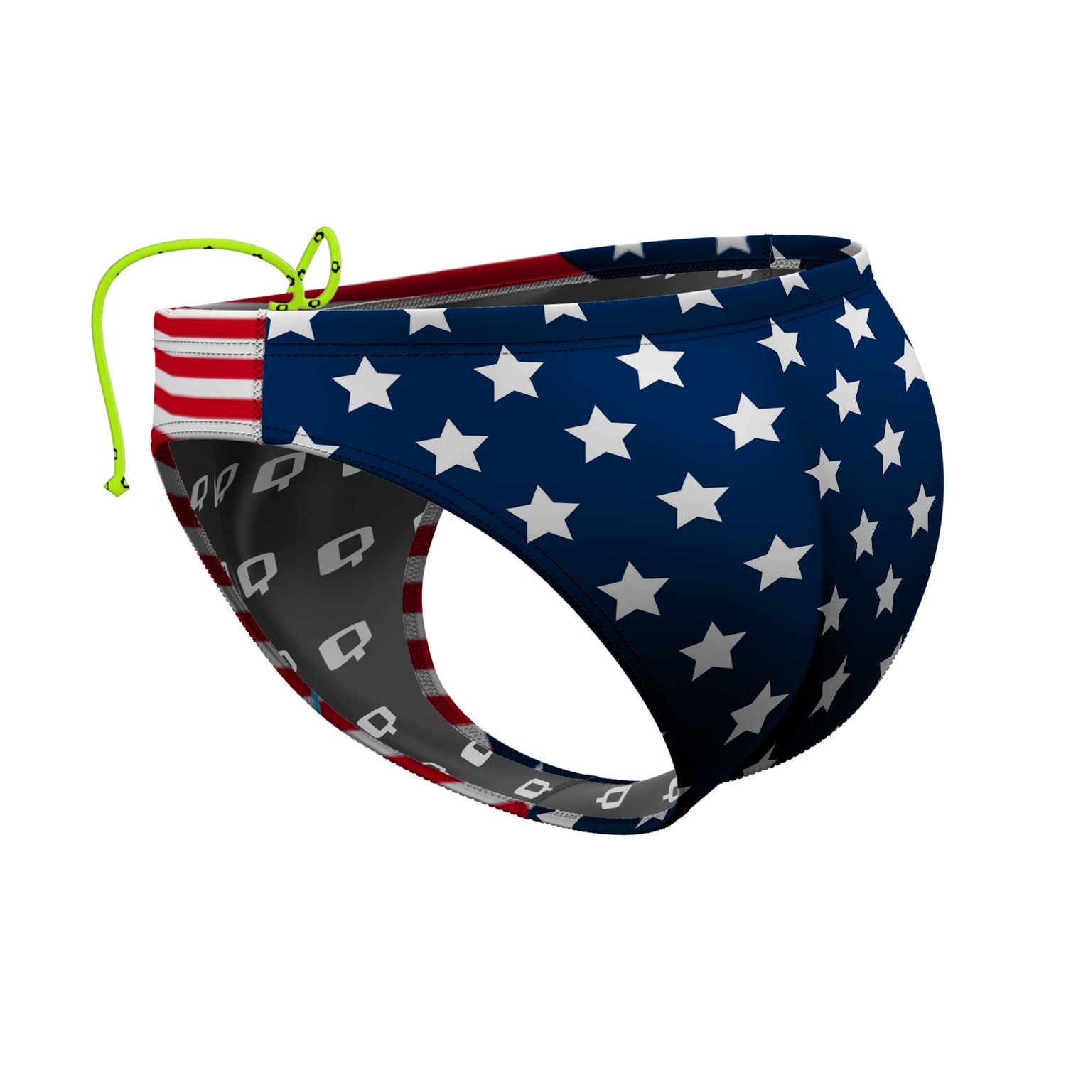 Stars and Stripes Water Polo Briefs - USA Patriotic Swimwear for Men & Women - Perfect for Swimming, Beach Volleyball & Water Sports