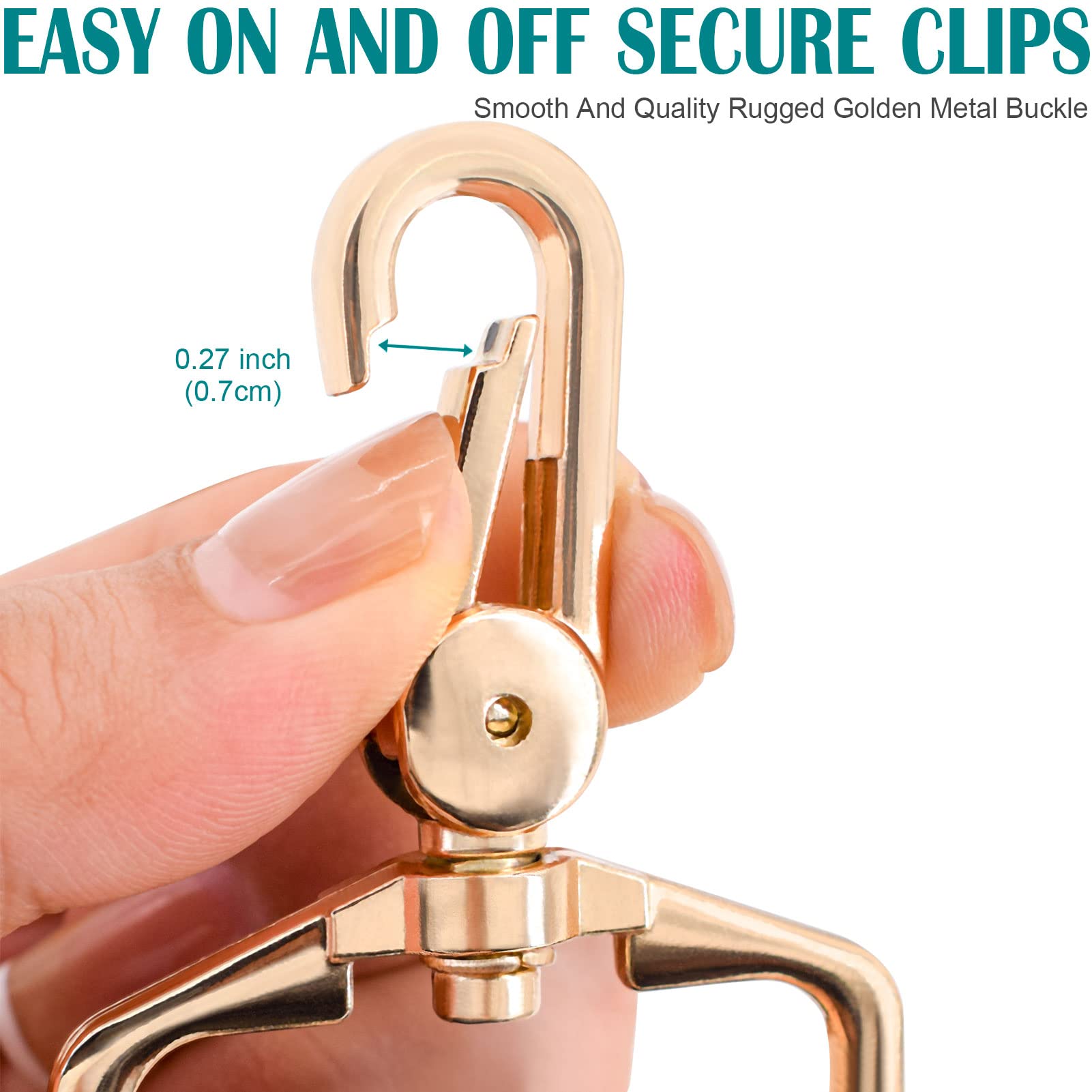 Metal Swivel Hook Replacement Strap for Crossbody Bags, Purses & Luggage - Adjustable Shoulder Strap with Durable Hardware - Perfect for Travel, Daily Use & Guitar Accessories