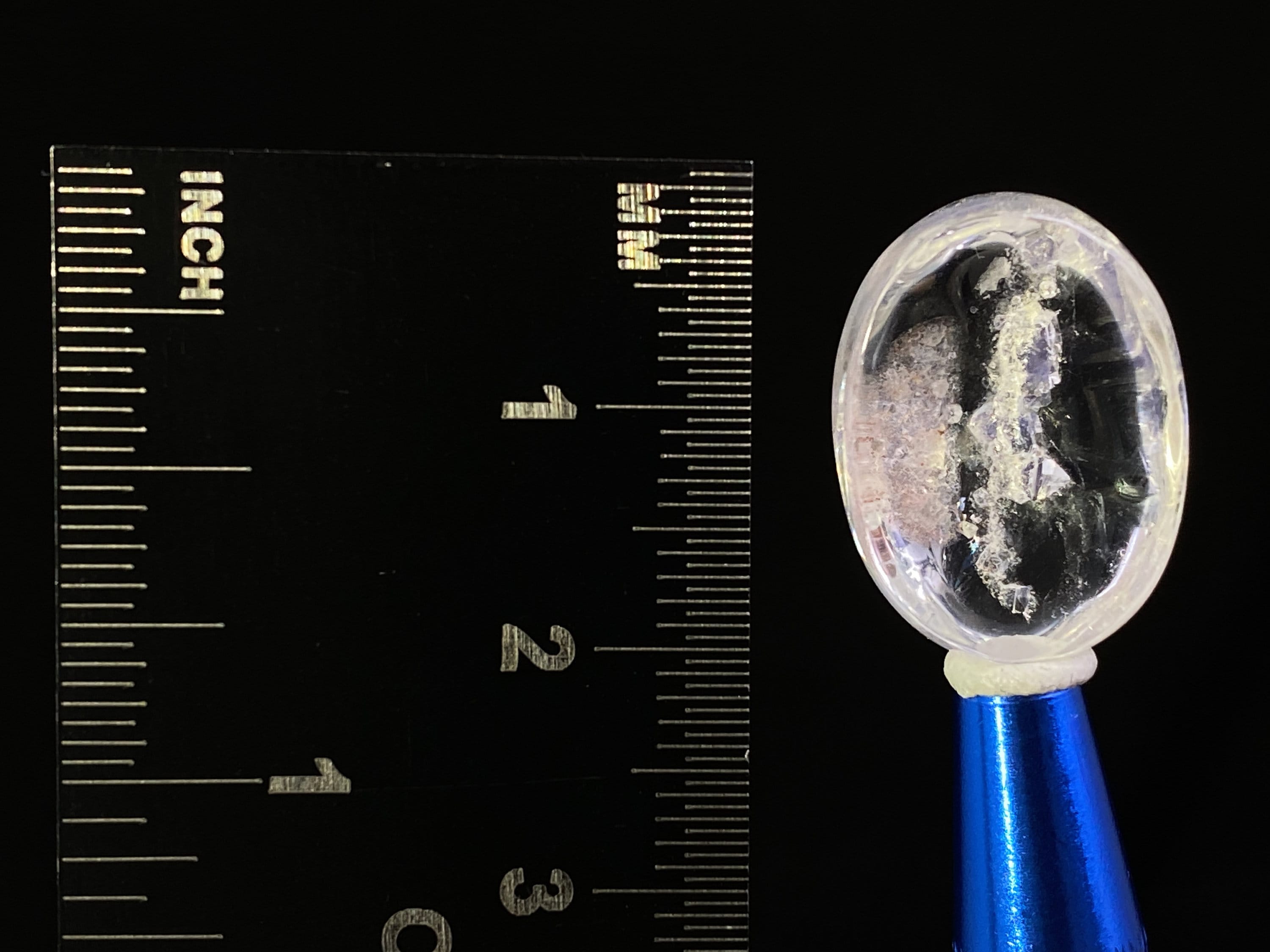 Fluorite in Clear Quartz Crystal Cabochon - Rare Gemstone for Jewelry Making, Healing Crystals (47464) | Perfect for Pendants, Rings & Spiritual Healing
