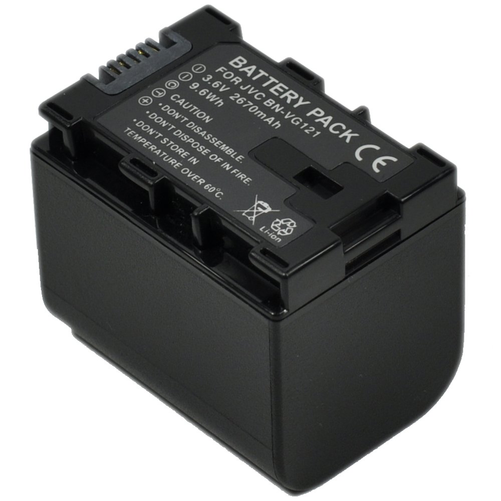 Replacement Camcorder Battery for BN VG108u VG107u VG114u VG121u BNVG121 VG138u - Compatible with GZ-EX310BU, HM550BU, E300BU, E300AU, EX210BU Models - Perfect for Travel Vlogging & Outdoor Filming