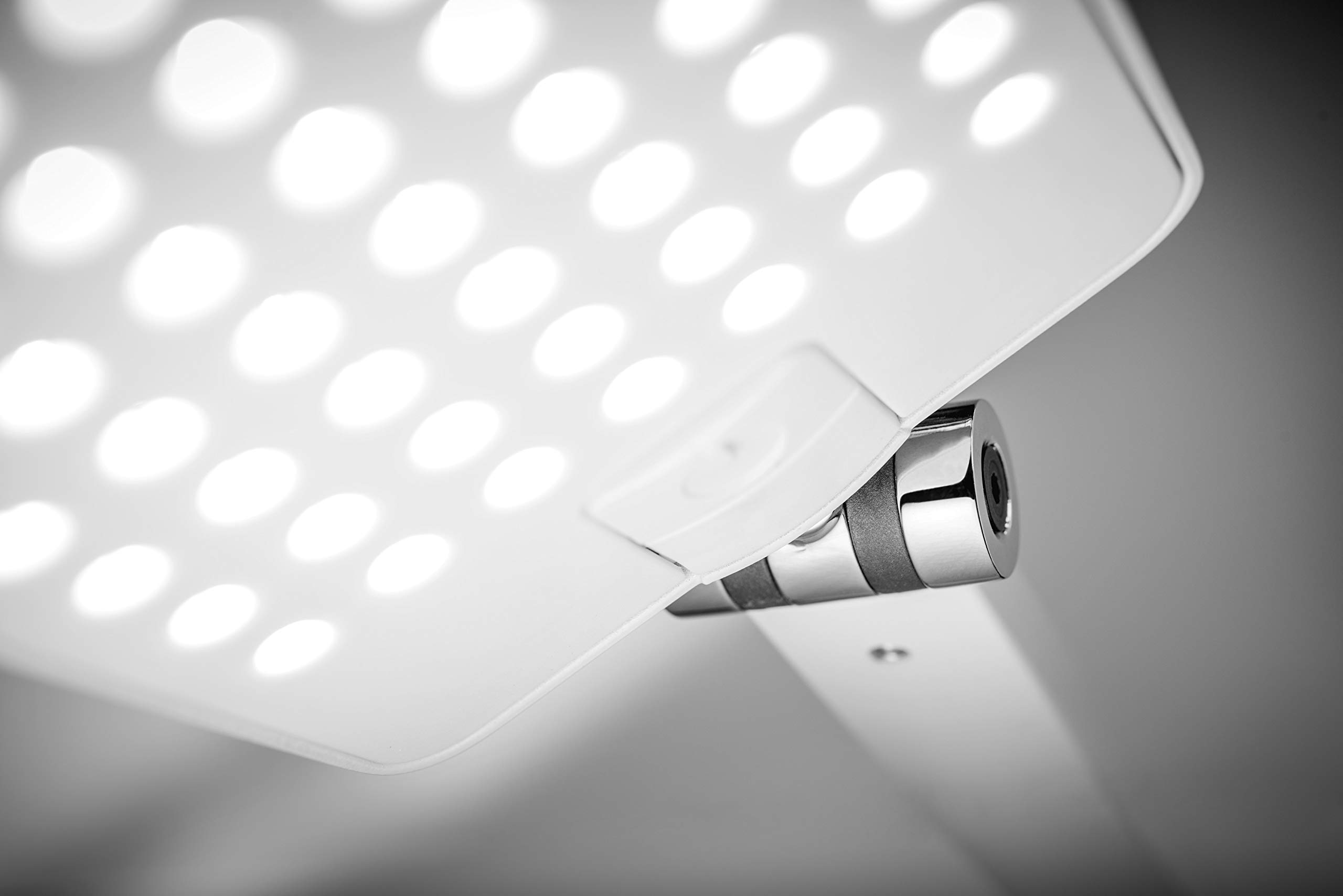 Novus Attenzia Adjustable LED Desk Lamp - 742 Lumens 4000K Natural White Light, One-Touch Memory Dimming & Anti-Glare Technology to Reduce Eye Strain, Flexible Pivoting Arms with Clamp Mount for Home Office, Study, Reading, and Crafting (Silver)
