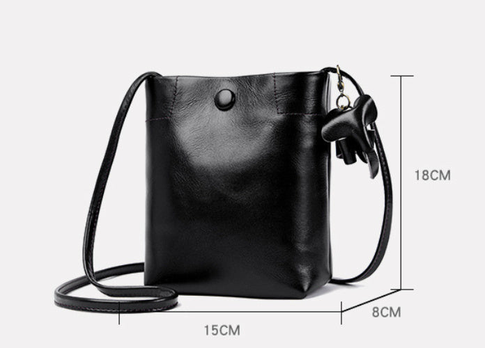Genuine Leather Mini Crossbody Shoulder Bag for Women - Perfect for Everyday Use, Travel, and Casual Outings