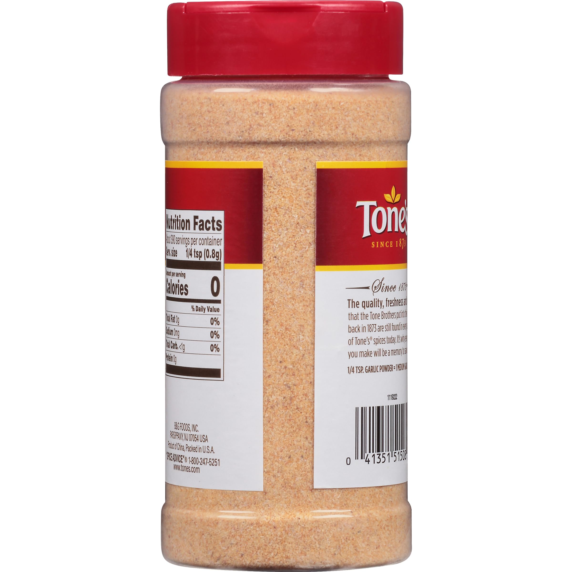 Tones Granulated Garlic 11 Ounce (Pack of 6) | Pure & Natural Garlic Powder for Cooking, Baking & Seasoning | Perfect for Italian Dishes, Soups, Sauces & BBQ