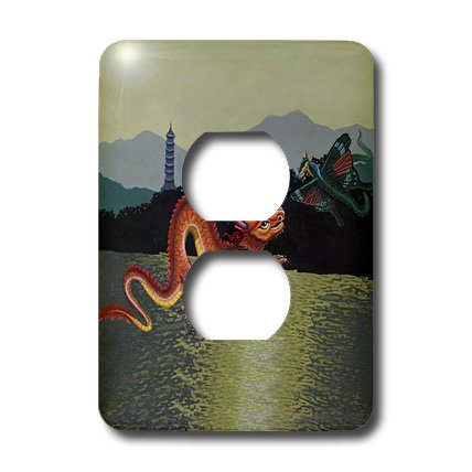 3D Chinese Dragon Outlet Cover - Decorative Electrical Socket Plate for Home & Office - Perfect for Asian-Themed Decor, Feng Shui, and Gift Giving