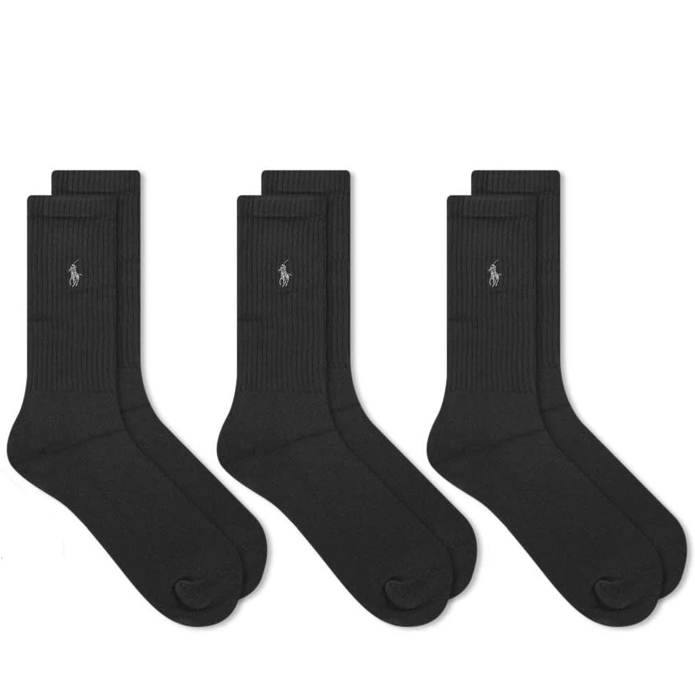 Ralph Lauren Men's 3 Pack Super Soft Ribbed Dress Socks - Black, Large Size | Comfortable Formal & Business Socks for Office, Wedding & Dress Shoes