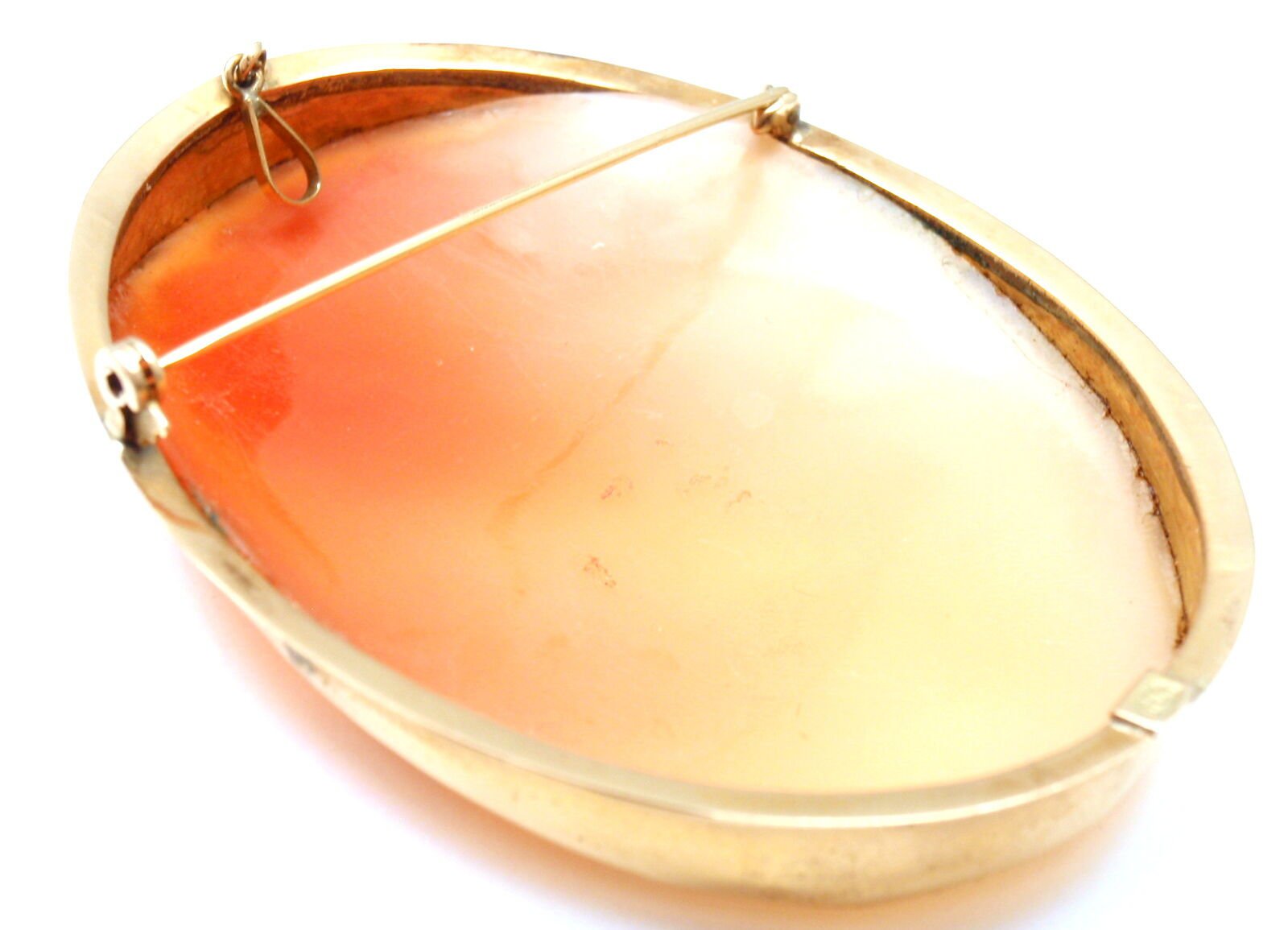 Vintage 18K Yellow Gold Large Cameo Pendant Brooch - Elegant Statement Jewelry for Women, Perfect for Weddings, Parties & Special Occasions