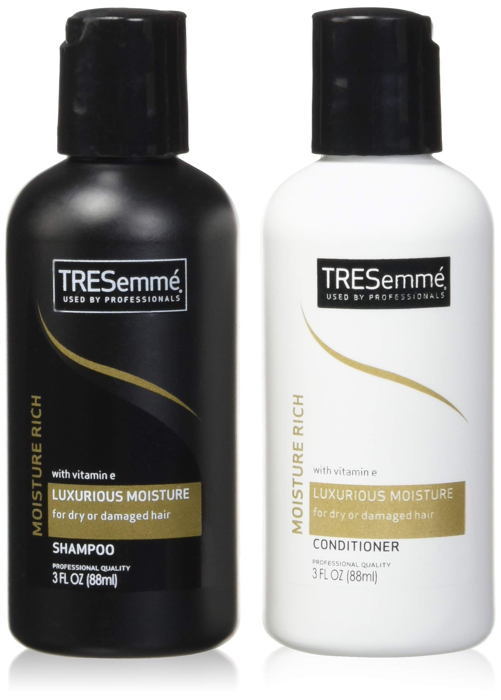 TRESemme Moisture Rich Shampoo & Conditioner Set - 3 Fl Oz Travel Size for Dry Hair - Perfect for Airplane Carry-On & Gym Bag