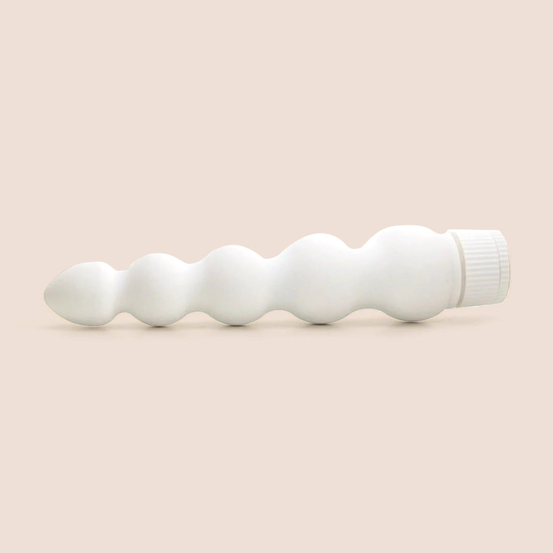 White Nights 7-Ribbed Waterproof Vibrator - Ultra Quiet & Rechargeable for Sensual Pleasure | Perfect for Couples, Solo Play & Underwater Use