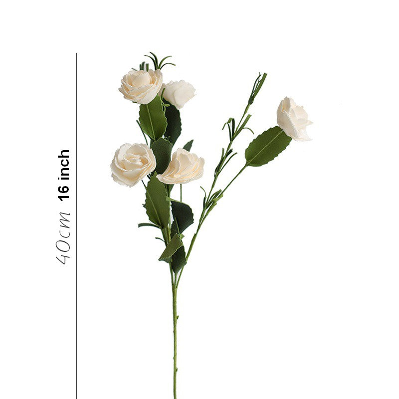 White Camellia Artificial Flowers - Modern Home Decor for Living Room & Bedroom | Elegant Floral Arrangement Ideas for Housewarming, Wedding Centerpieces & Interior Design