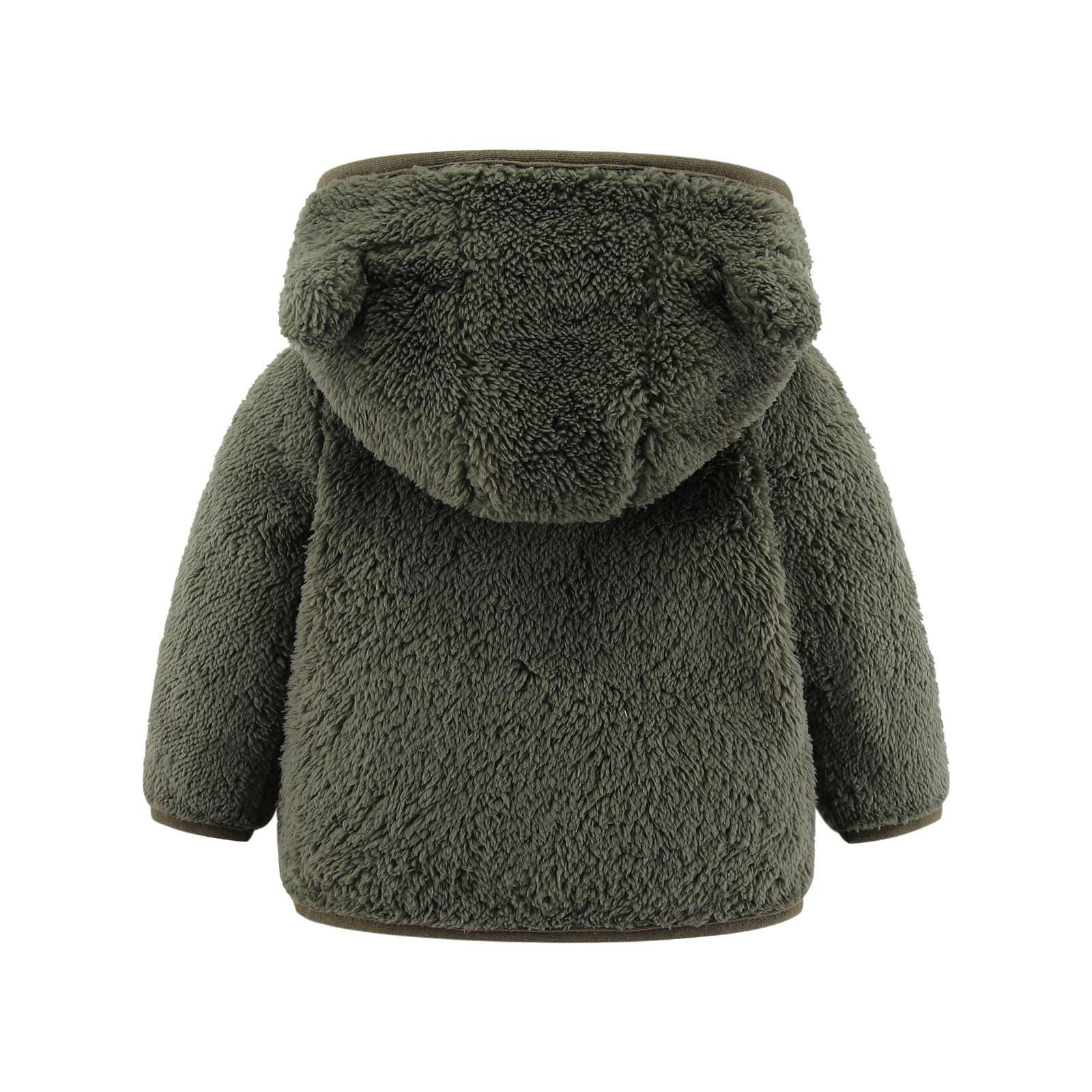 BOXIACEY Toddler Fleece Jacket - Warm Sherpa Hoodie for Boys & Girls - Winter Playtime