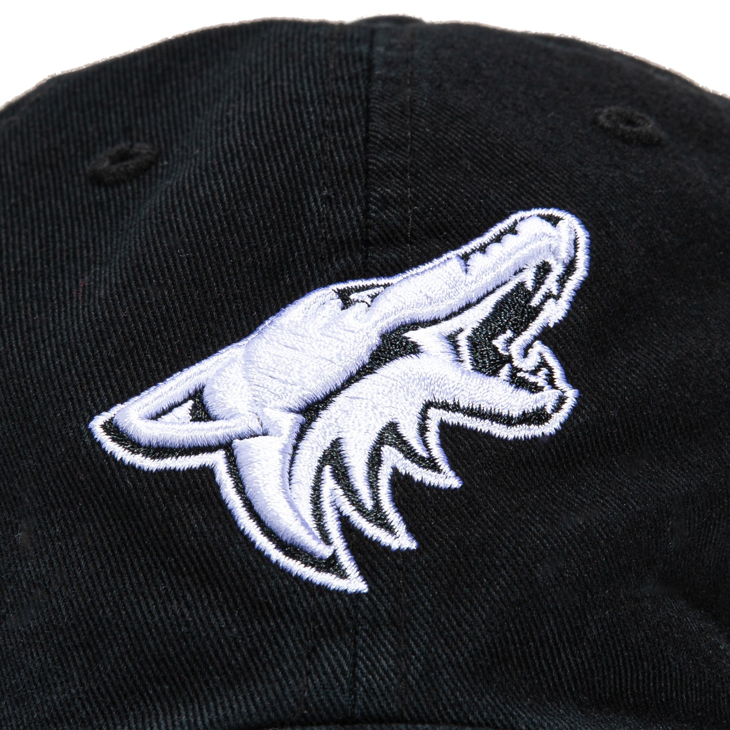 47 Brand Arizona Coyotes Adjustable Cleanup Hat - Black & White | Adjustable Snapback Cap for Men & Women | Perfect for Baseball, Hockey, and Casual Wear