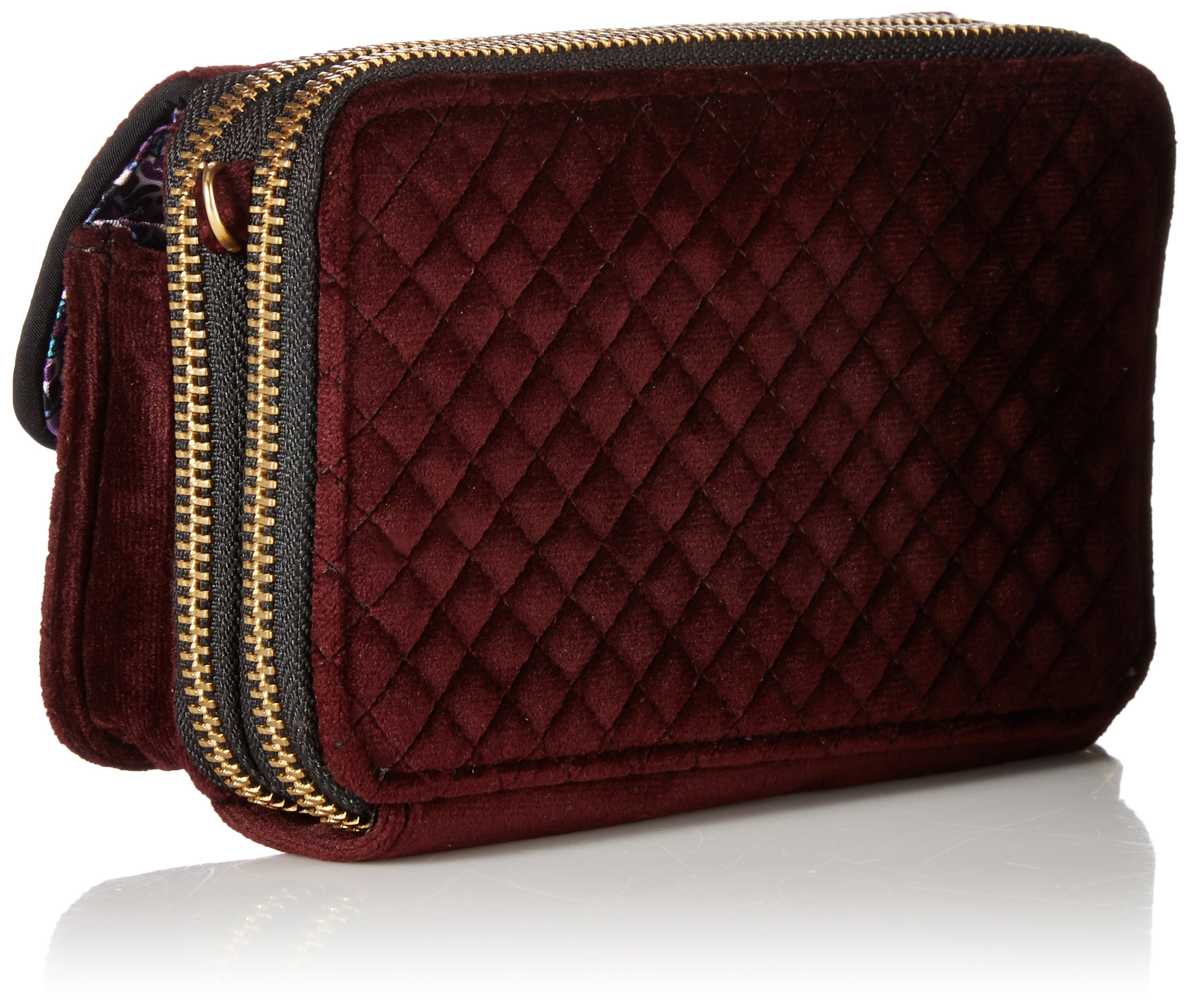 Vera Bradley RFID Crossbody Bag for Women - Multi-Functional Wristlet & Shoulder Purse with Velvet Texture | Perfect for Travel, Work & Everyday Use