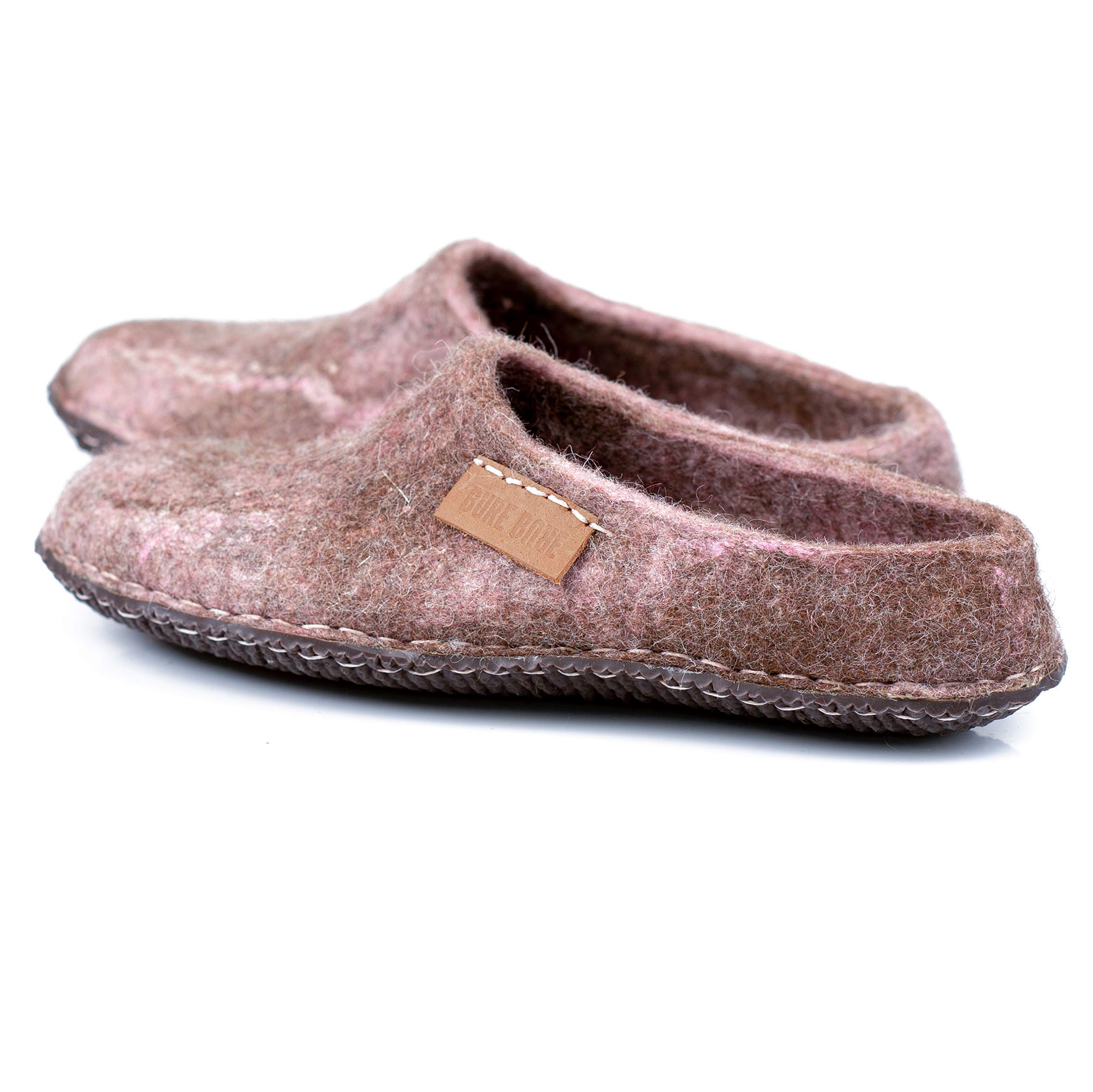 Cozy Women's Wool Slippers with Non-Slip Rubber Sole - Perfect House Shoes for Winter & Mother's Day Gift Idea - Great for Indoor Comfort, Lounging & Cold Weather Wear