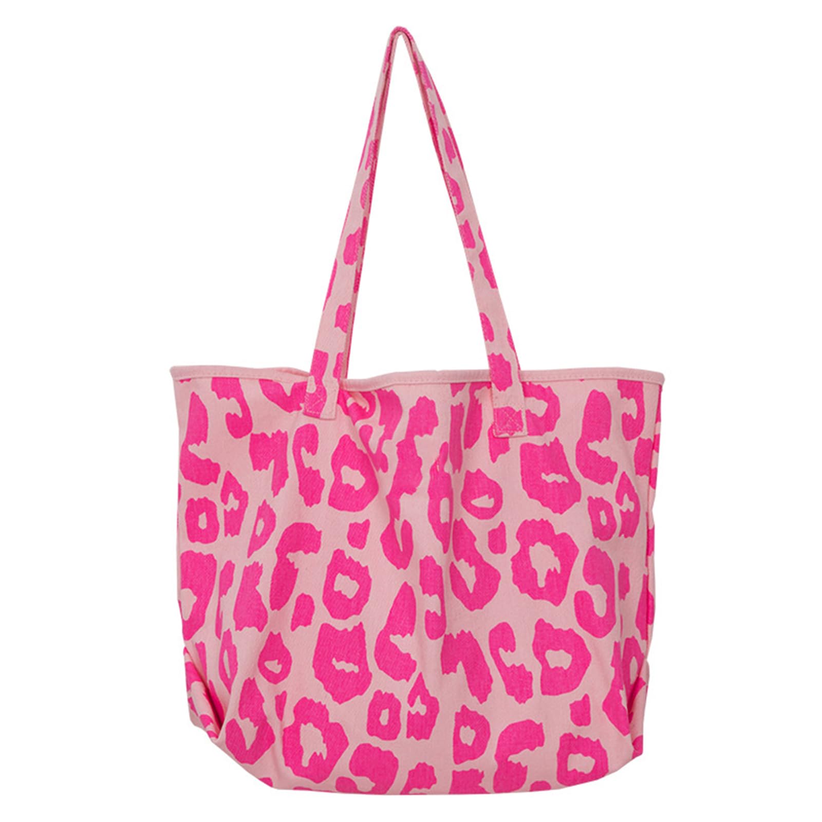 Yooamz Large Canvas Tote Bags for Women - Stylish Leopard Print Shoulder Bag | Durable Casual Handbag for School, Work, Shopping & Travel | Perfect as Eco-Friendly Grocery Bag, Beach Tote & Everyday Carry