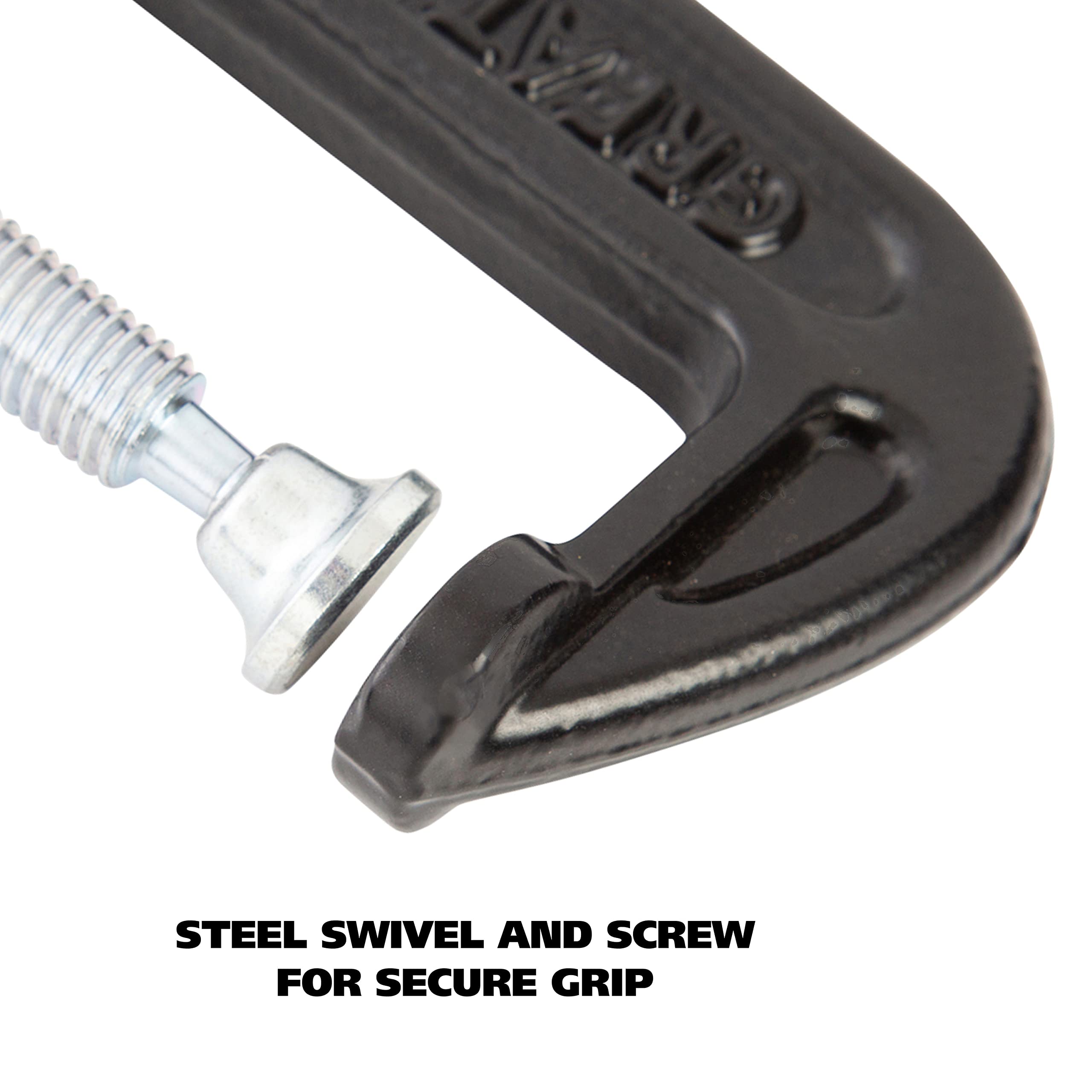 GreatNeck CC2 2-Inch C-Clamp for Woodworking & Auto Repair - Heavy Duty Clamping Tool for DIY & Welding Projects