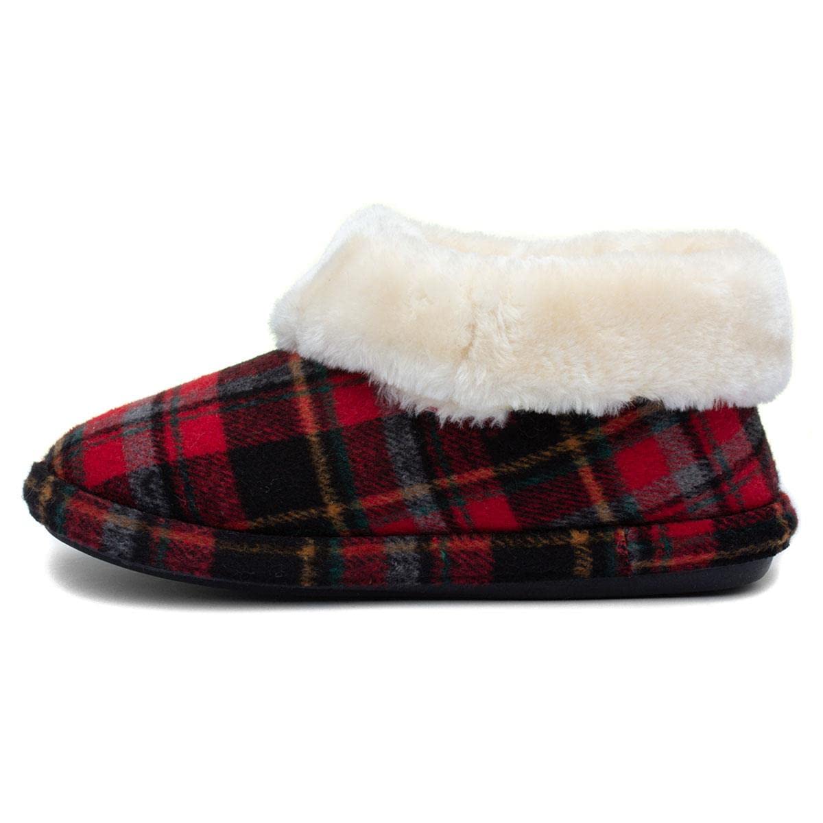 Jo & Joe Glenroyal Women's Red Tartan Bootie - Stylish Ankle Boots for Fall & Winter Fashion, Perfect for Casual Outfits & Office Wear
