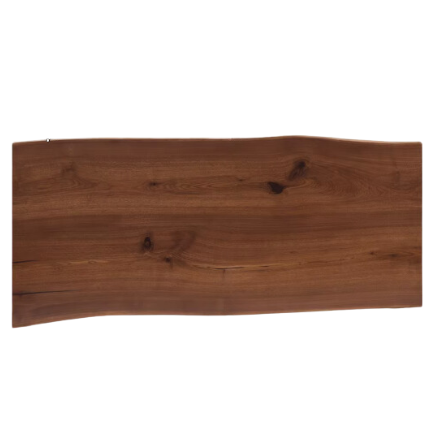 72.2x26.6/28.3/27.2x1.6 inch / 183.5x67.5/72/69x4 cm / Rich Dark Walnut Color / Natural edge large board table
