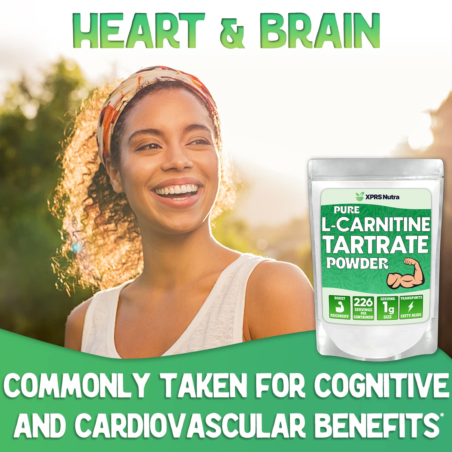 Premium Pure L-Carnitine Tartrate Powder - Vegan Friendly Amino Acid Supplement for Weight Loss & Energy Boost - Bulk L-Carnitine Powder for Athletes & Fitness (4 Ounce) - Perfect for Pre-Workout & Post-Exercise Recovery