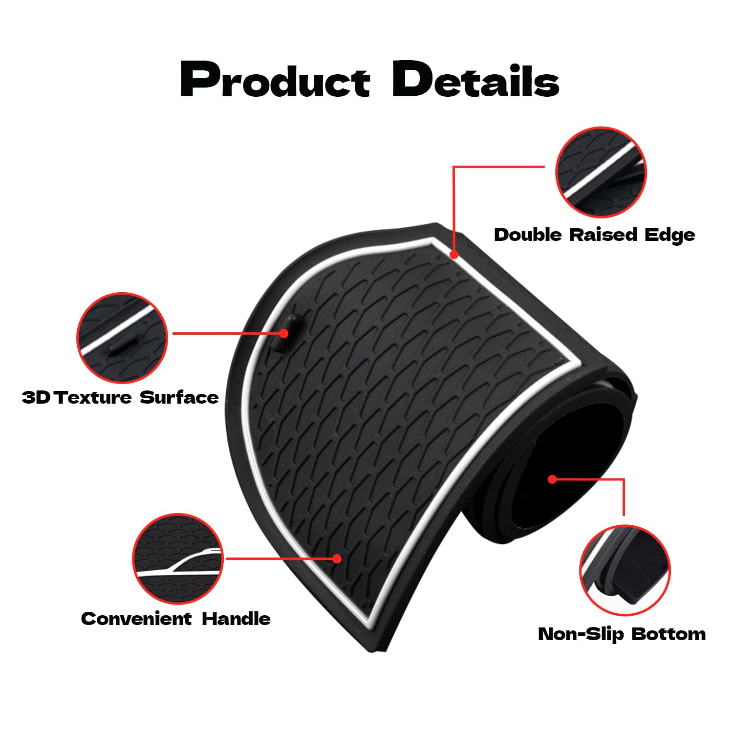 Premium Car Door Pocket Liners & Interior Accessories for Subaru Forester 2019-2022 - 17PC Custom Fit Cup Holder, Center Console & Door Pocket Inserts Kit (White) | Perfect for Road Trips, Daily Commute & Car Organization