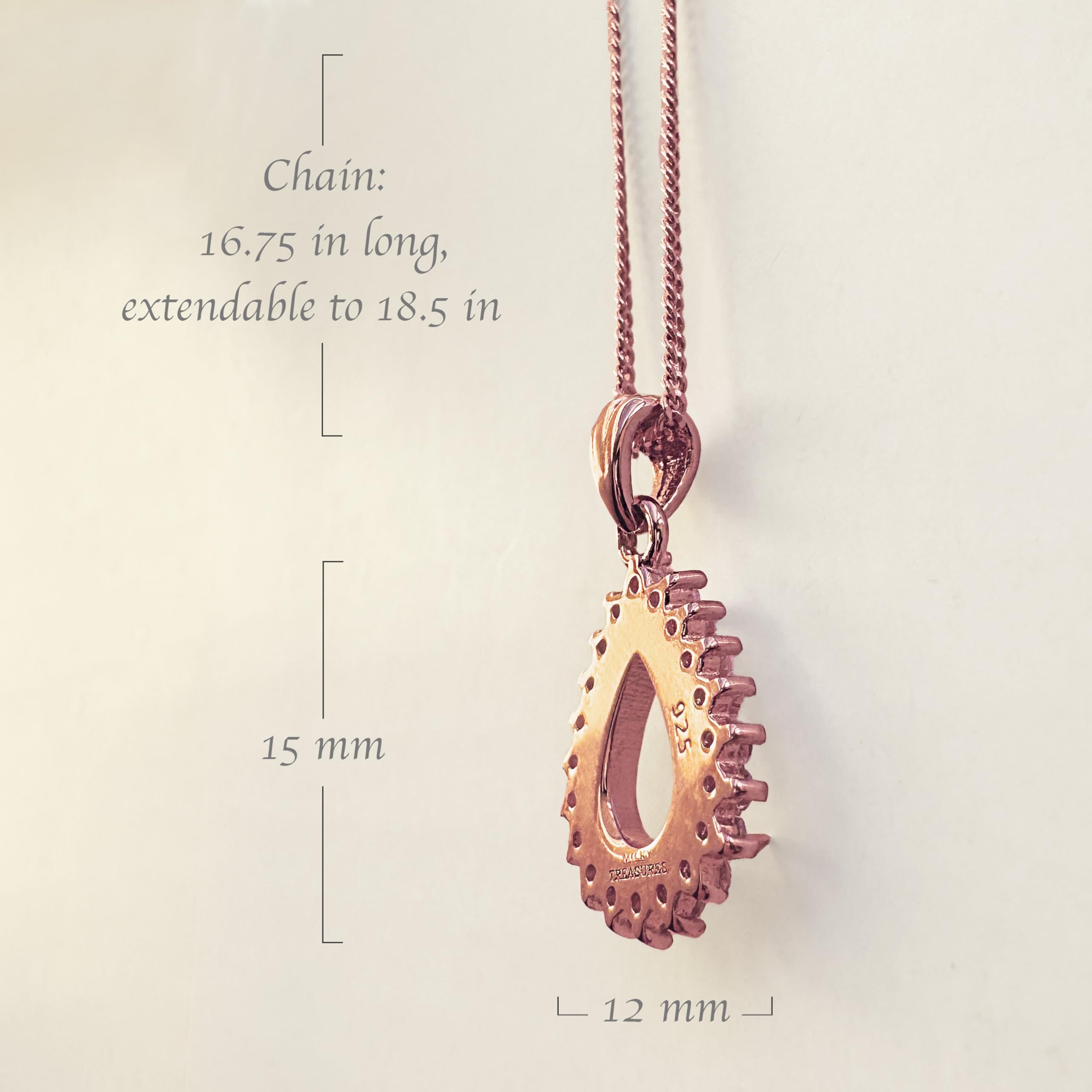 Milky Treasures Teardrop Necklace DIY Breastmilk Jewelry Making Kit - Rose Gold Plated 925 Sterling Silver Pendant for Breastfeeding Moms | New Mom Gift, Baby Shower Present & Mother's Day Keepsake (Necklace + Mold Included) | Perfect for Creating Personalized Memorial Jewelry to Cherish Precious Moments