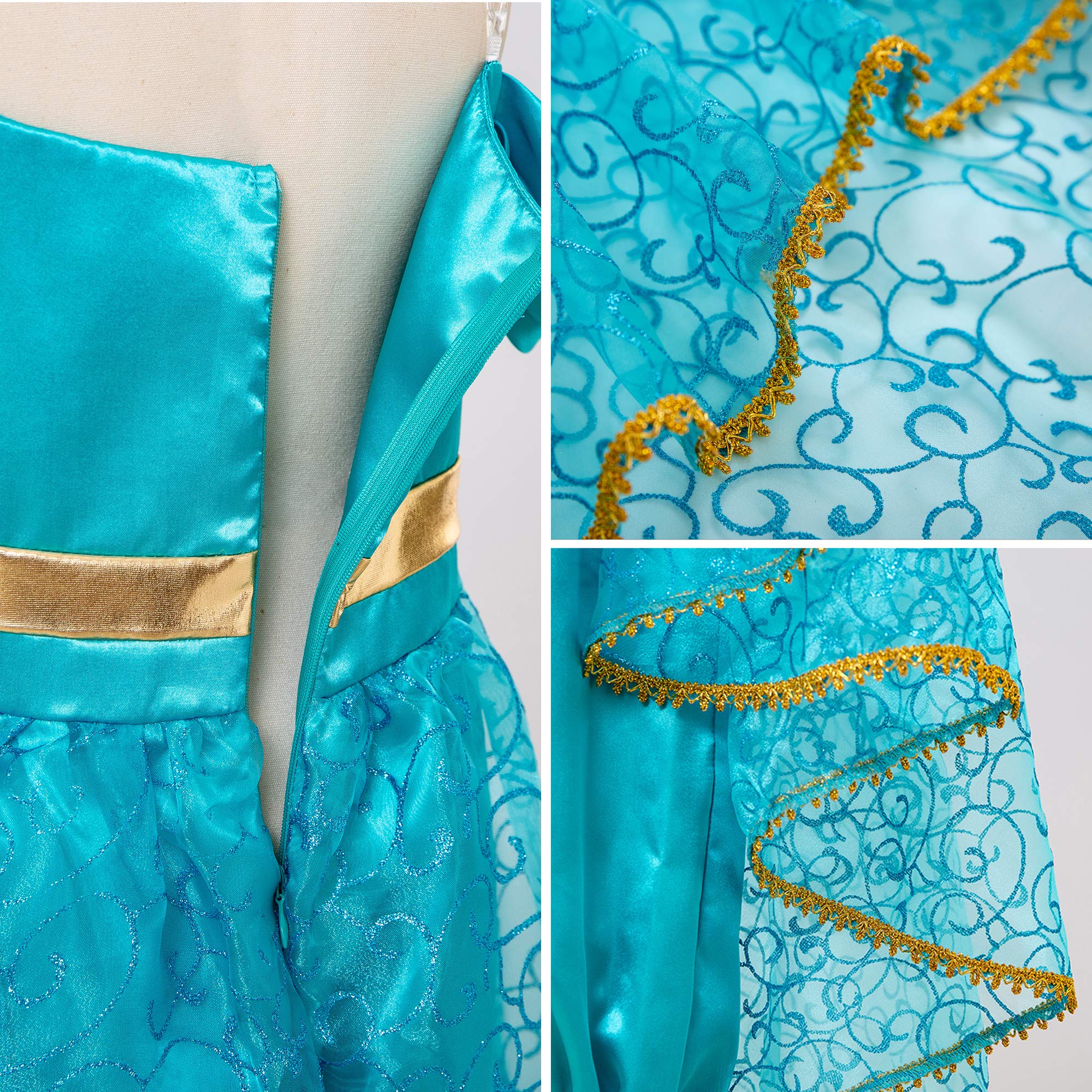 Arabian Princess Costume for Girls - Kids Halloween Dress & Cosplay Outfit - Perfect for Halloween, Birthday Parties, Dress-Up Play & Themed Events - Great for Princess Tea Parties, Disney Character Roleplay & School Performances - Ideal for Fantasy Adventures, Costume Contests & Magical Photo Shoots - Best for Princess-Themed Birthday Celebrations, Fairy Tale Plays, and Halloween Trick-or-Treating