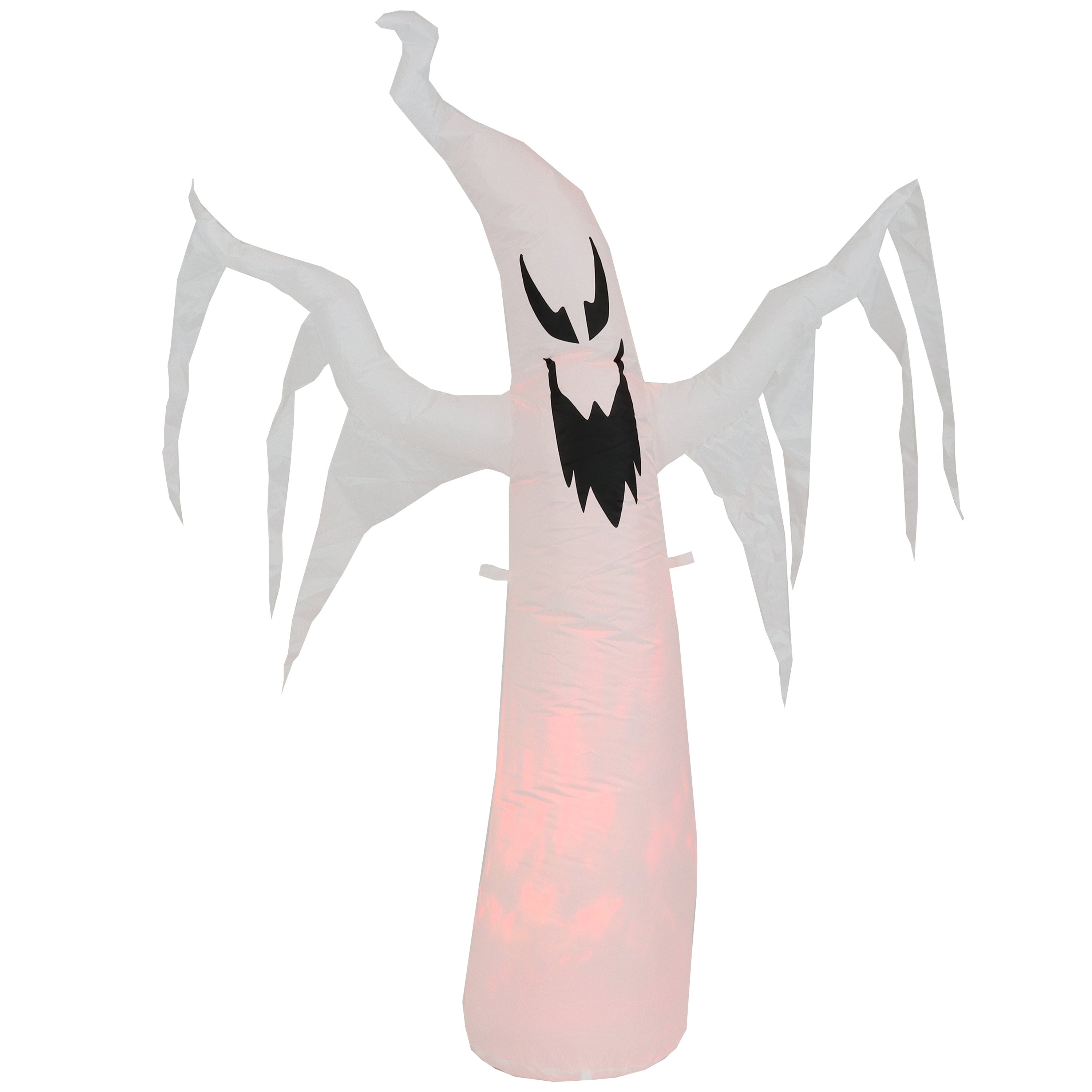 Sunnydaze 58-Inch Spooky Glowing Ghost Inflatable Halloween Decoration - Outdoor Yard Haunt for Halloween Party Decorations