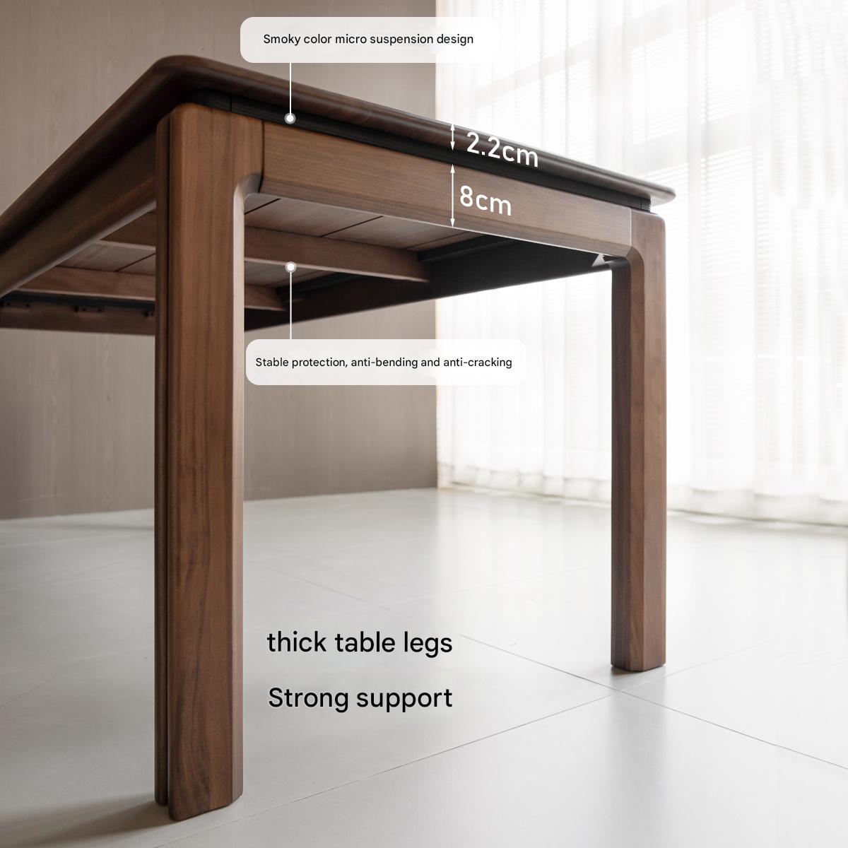 Solid Oak Wood Dining Table - Light Luxury Modern Design for Dining Room, Kitchen, or Open Space - Perfect for Family Gatherings & Dinner Parties