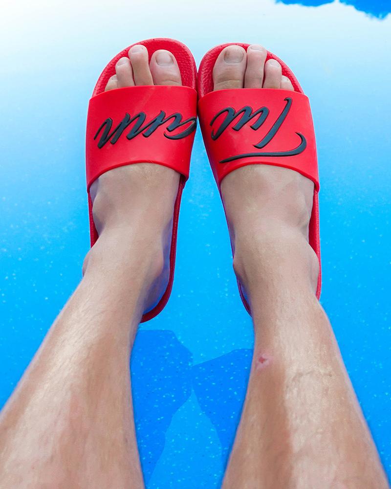 Signature Slides Red - Comfortable & Stylish Women's Slide Sandals for Summer, Beach, Pool & Casual Wear | Lightweight & Breathable Design