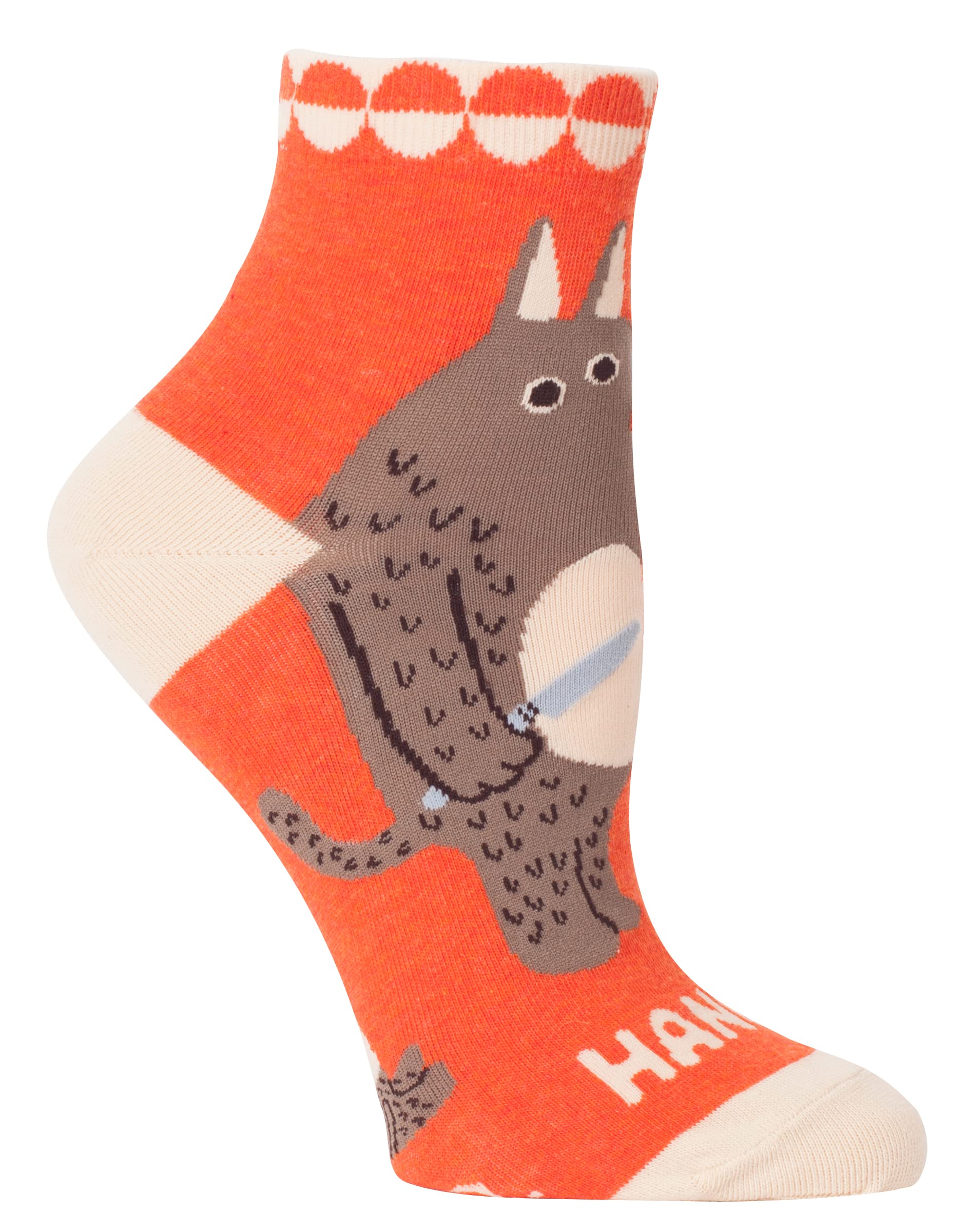 Blue Q Women's Funny Ankle Socks - 'Hangry' Novelty Socks | Comfortable & Cute Gift for Her | Perfect for Work, Gym & Everyday Wear