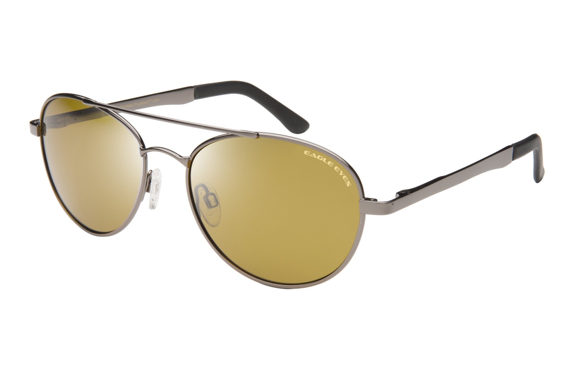 Eagle Eyes Explorer Aviator Sunglasses - Polarized UV400 Protection - Gunmetal Frame - Blue Light Blocking - Classic Pilot Style for Driving, Travel & Outdoor Activities