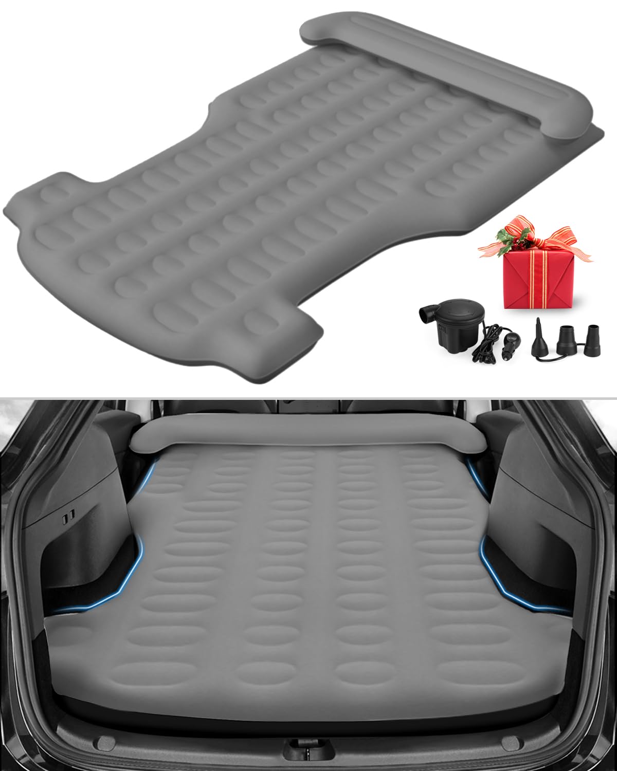 Shademax Tesla Model Y Air Mattress - Inflatable Car Bed for Camping & Travel (2020-2023 Models) | Portable Air Couch with Flocking Surface & Built-in Pump | Perfect for Road Trips, Camping & Holiday Gifts