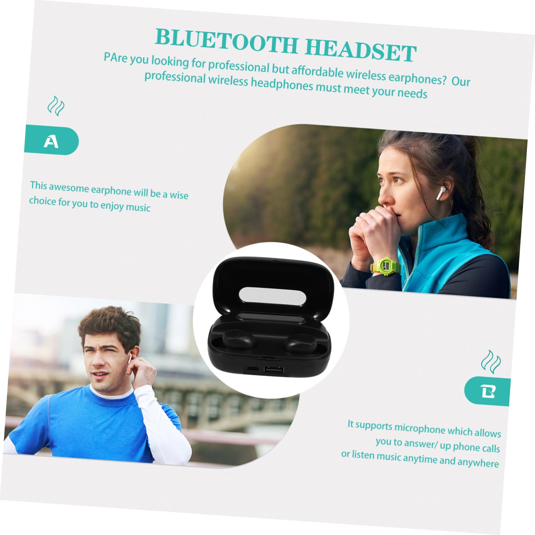 Milisten Wireless Over-Ear Headphones - Stereo Sound, LED Display, Bluetooth 5.0 for Gaming, Work, Travel & Music Listening