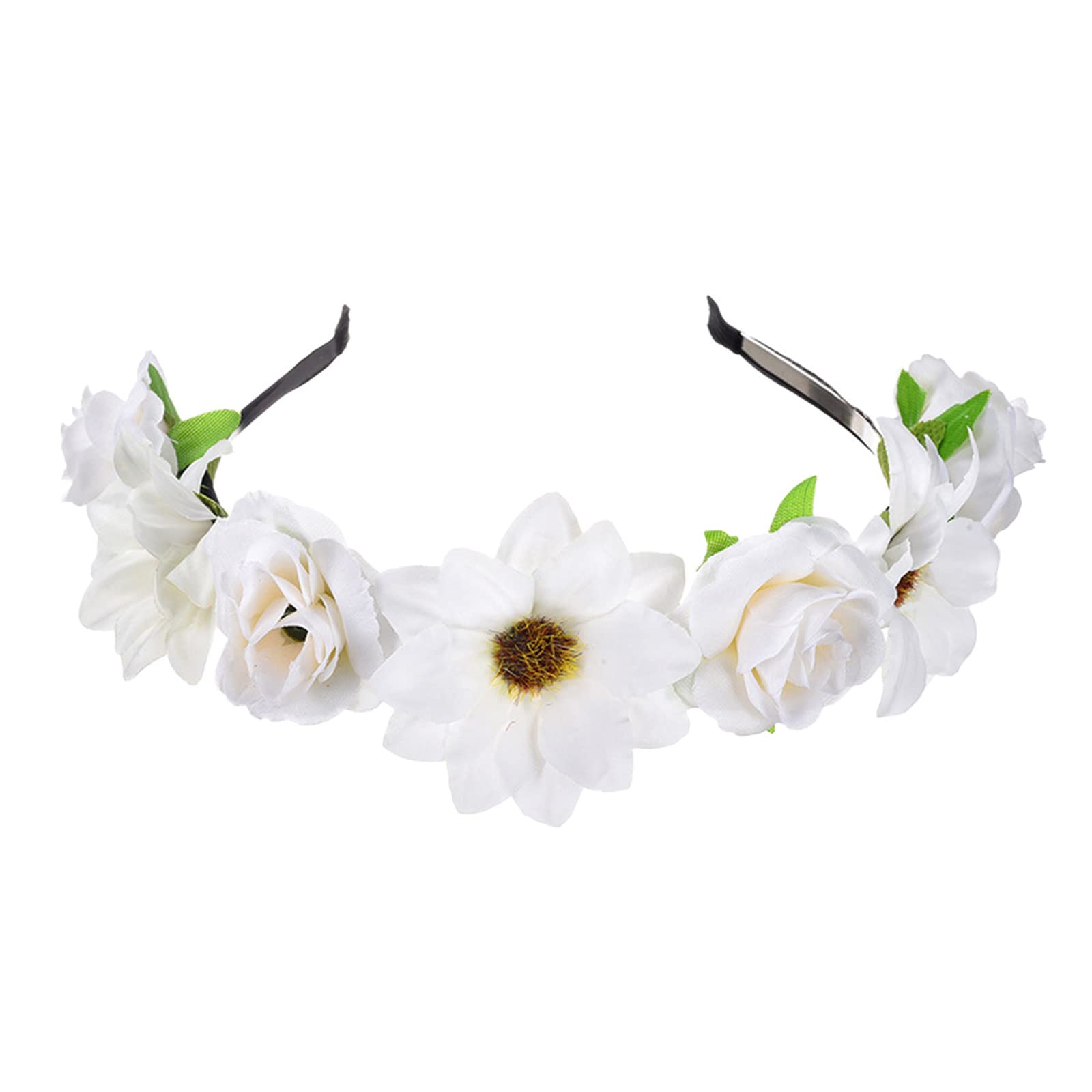Summer Floral Wreath Headband - Small Daisy & Rose Hair Accessory for Women & Girls | Perfect for Weddings, Parties & Boho Fashion