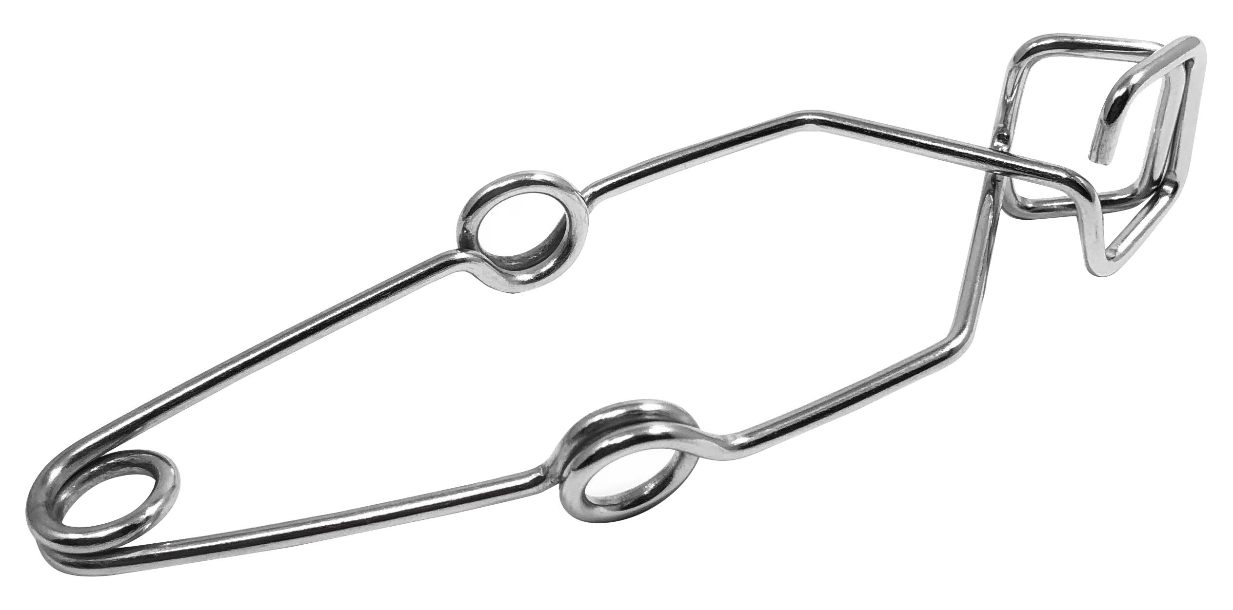 Stainless Steel Spring Action Lab Test Tube Clamp with Non-Slip Grips - 13cm Length for Chemistry Experiments & Science Labs