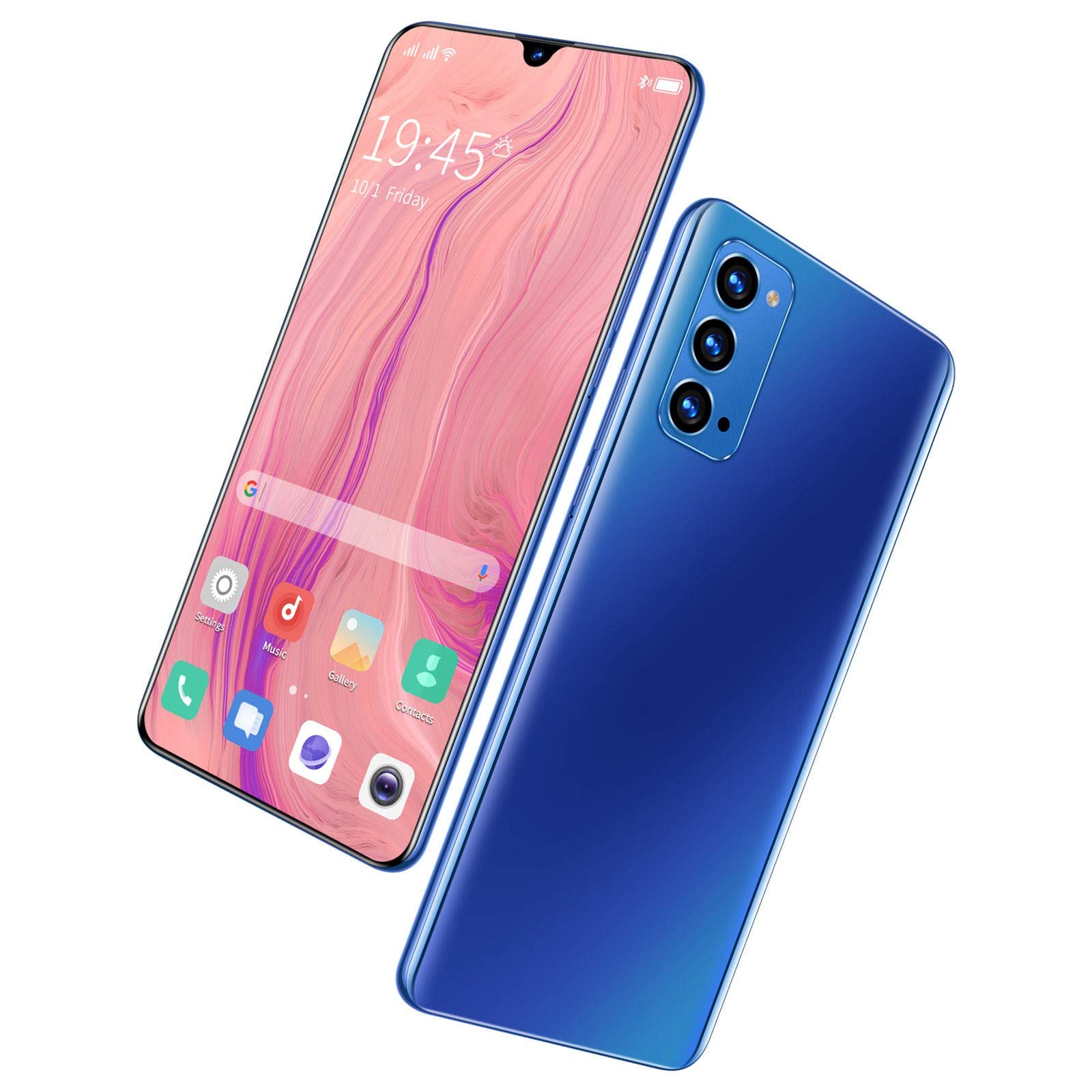 6.3 Inch Android Smartphone with HD Full Screen | Water Drop Display, 1+8GB RAM, Dual SIM, Fingerprint & Face Unlock | 2600mAh Battery (Dark Blue) - Perfect for Business, Travel & Everyday Use