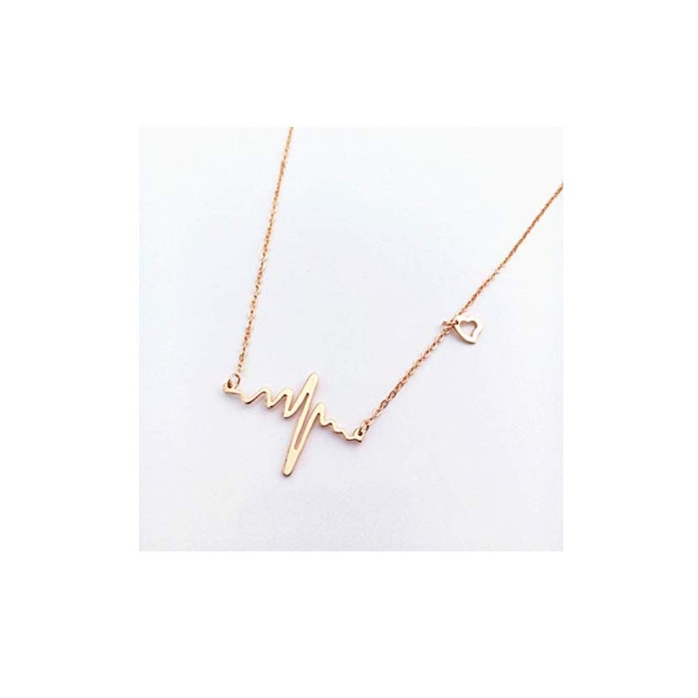 Heartbeat Necklace with Charm - Dainty Gold or Silver Pendant for Women - Perfect Gift for Valentine's Day, Anniversary & Everyday Wear