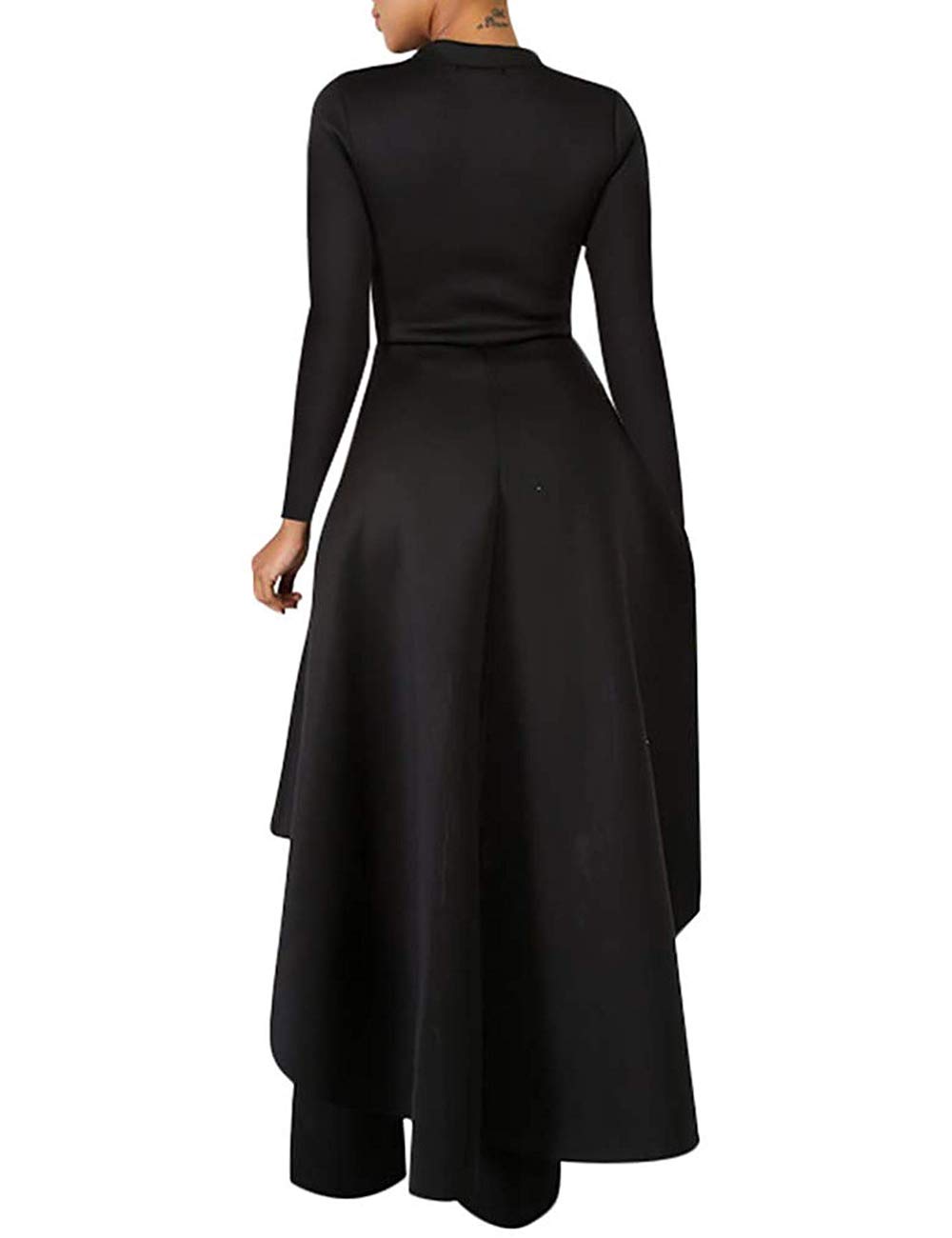 Lrady Women's Casual Shirt Dress - Asymmetrical High Low Ruffle Blouse Peplum Top Long Tunic Dress for Work, Date Night & Summer Outfits