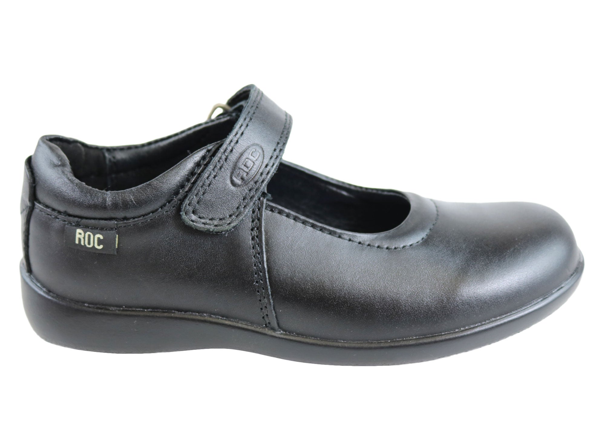 Roc Juliette Junior Girls Comfortable Leather Mary Jane School Shoes - Classic Black Dress Shoes for School, Church & Special Occasions