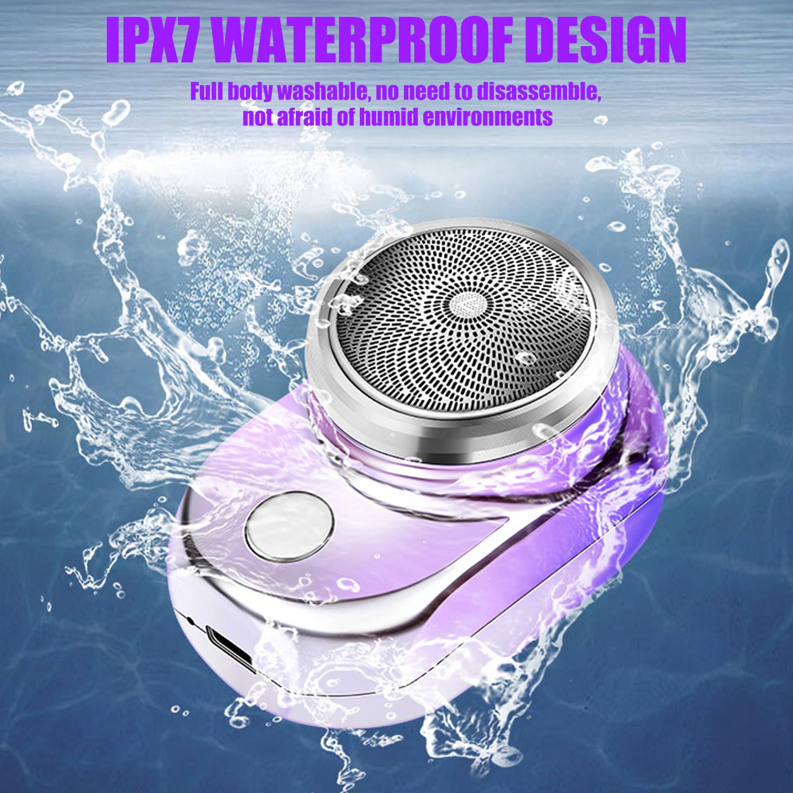 Premium Rechargeable Electric Shaver for Men - Wet & Dry Use, Waterproof, Anti-Slip Grip, Travel-Friendly - Perfect for Home, Gym, and Business Trips